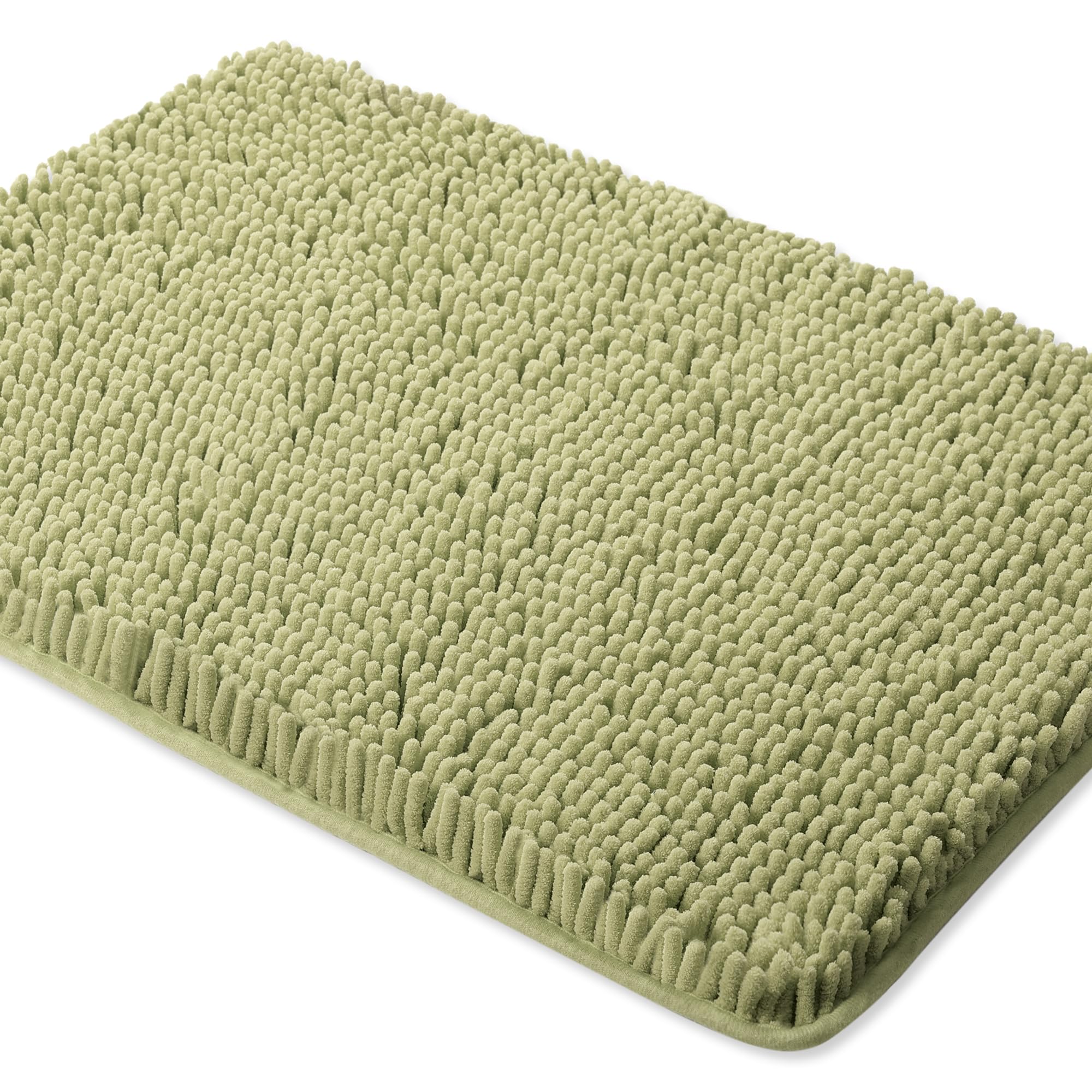 Yeaban Sage Green Bathroom Rugs – Thick Chenille Bath Mats | Absorbent and Washable Bath Rug Non-Slip, Plush and Soft Rugs for Bathroom Floor, Shower,