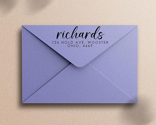 Sello de dirección de devolución personalizado, hasta 5 diseños para elegir, sello autoentintado personalizado, sello de dirección personalizado,