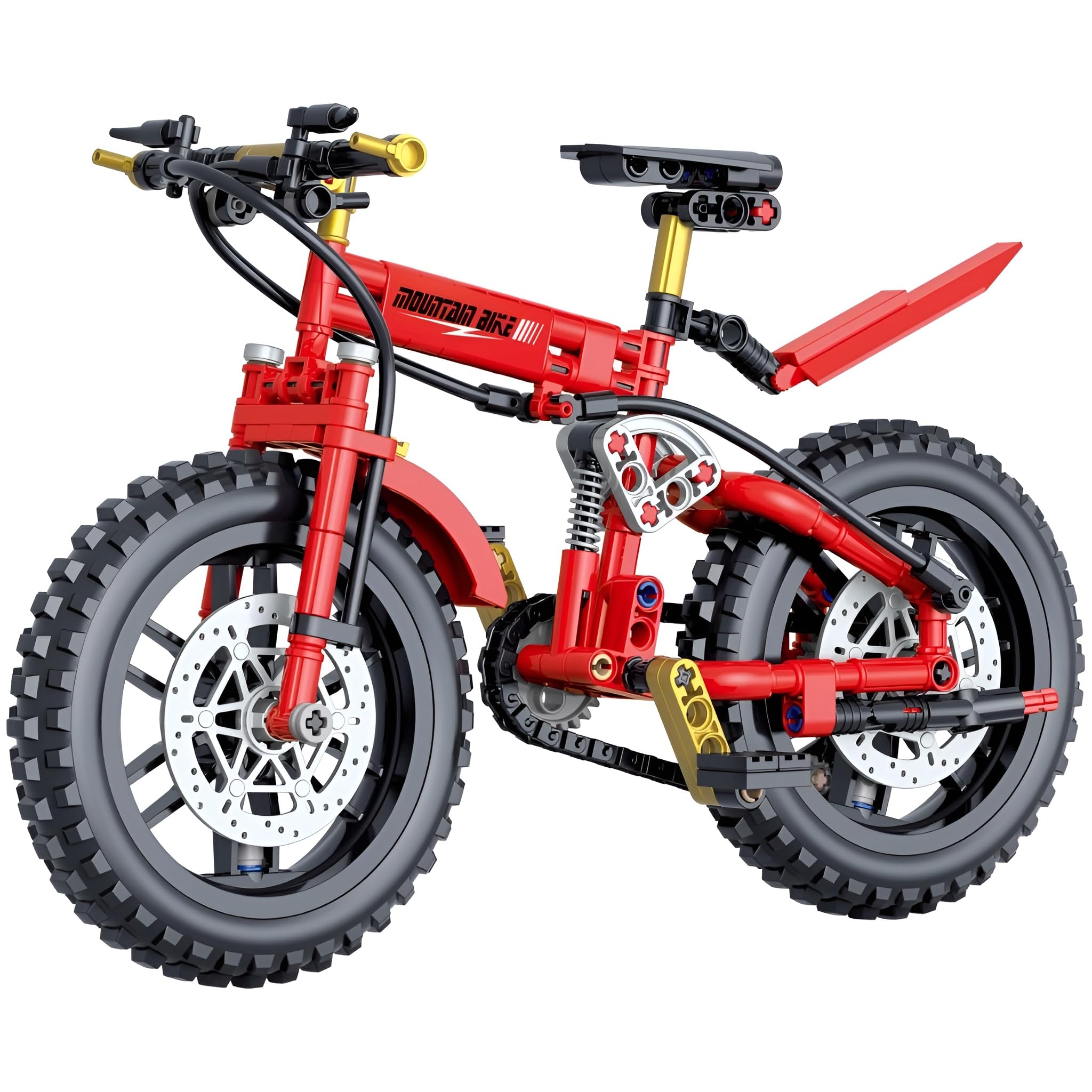 Unativer Bicycle Building Blocks Set, 235 PCS Mountain Bike Model Kit, High Simulation Technology Bicycle Building Toys, Home Office Decor Display, Gift for Kid Adult (A) — image 1