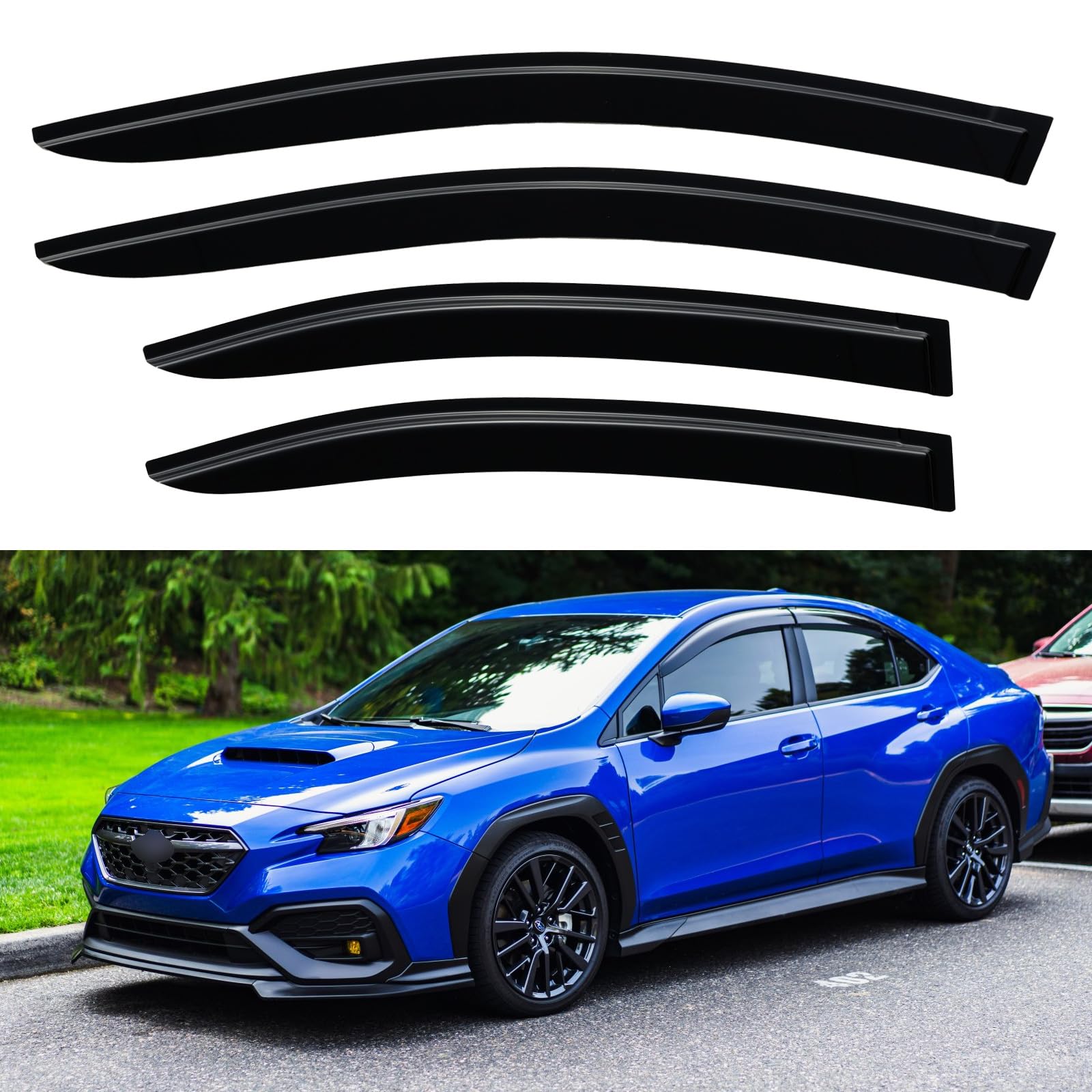 Window Visors Rain Guards for 2022 2023 2024 2025 2026 Subaru WRX | Out-Channel Window Vent Wind Deflectors Visors Shades Protectors for 22 23 24 25 26 Subaru WRX Premium Limited GT