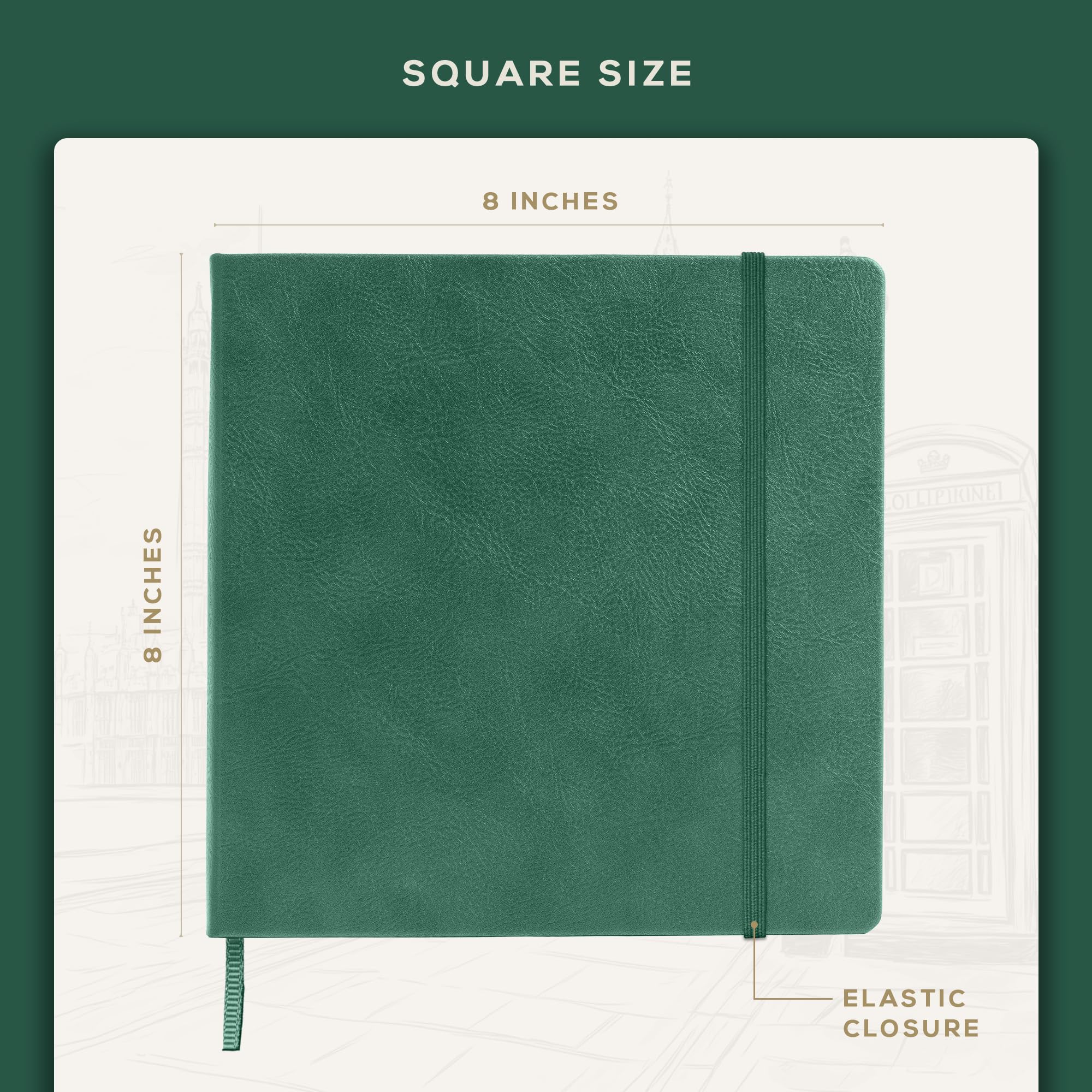 BEECHMORE Skizzenbuch A4 Hardcover - 156 Seiten Veganleder Für Künstler & Zeichner