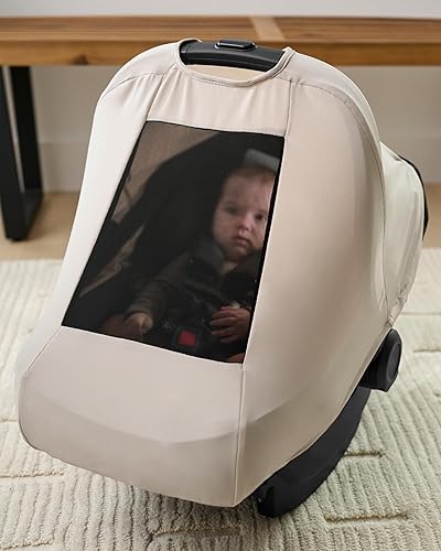 Miniatura 3 de Skip Hop All Seasons - Funda de asiento de coche para bebé, 4 en 1, ajuste universal con parasol UPF40+ y tela resistente al agua, avena