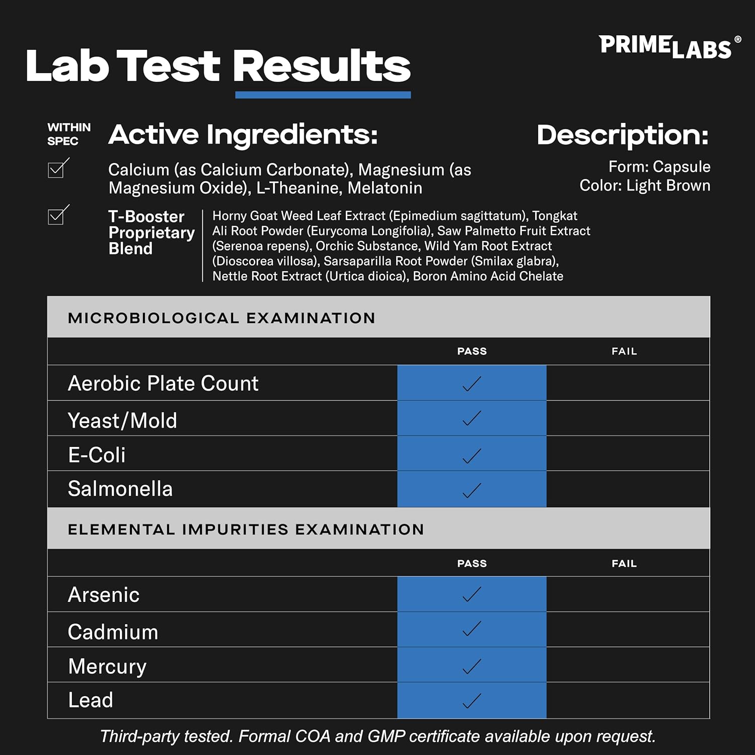 Prime Labs Night Duty - Nighttime Testosterone Booster & Sleep Support - PM Rest & Muscle Recovery Supplements - 60 Count