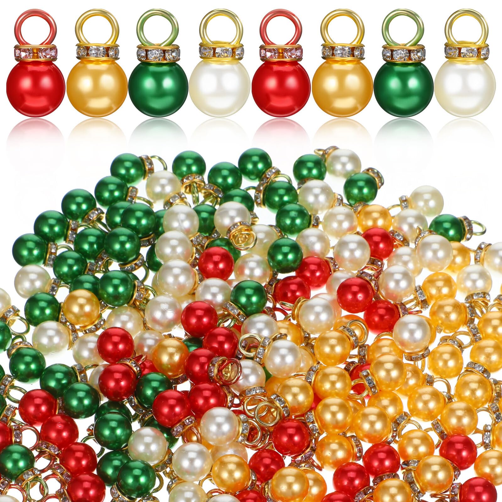 DECHOUS 200stücke Mini-weihnachtsbaumschmuck Kleine Kunststoffkugeln als Ornamente für Drinnen und Draußen Weihnachtsdeko und Bastelbedarf