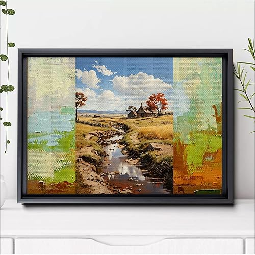 Miniatura 6 de Vintage print print Landscape Wall Art Print, Nature Framed Large Gallery Art, Minimalist Art (with hanging kit)