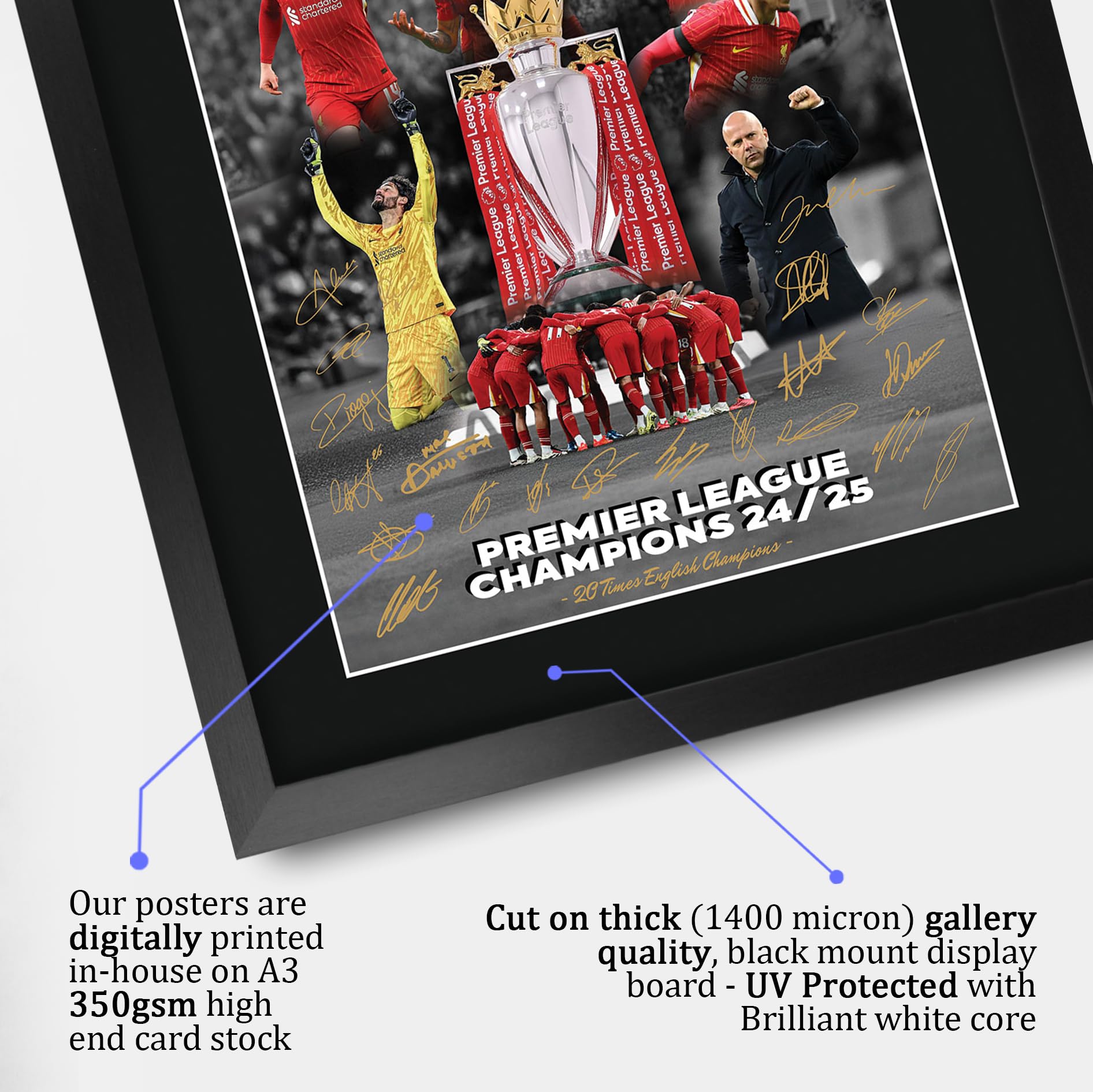 HWC Trading Liverpool Champions 2025 Premier League Winners Gifts Printed Signed Autograph Picture for Football Fans and Supporters - Image 4
