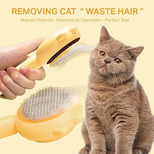 Miniatura 7 de Cepillo de pelo para gatos  Nueva versión de peine para gatos, cepillo limpiador de pelo de mascotas, cepillo de aseo para gatos, cepillo para gatos