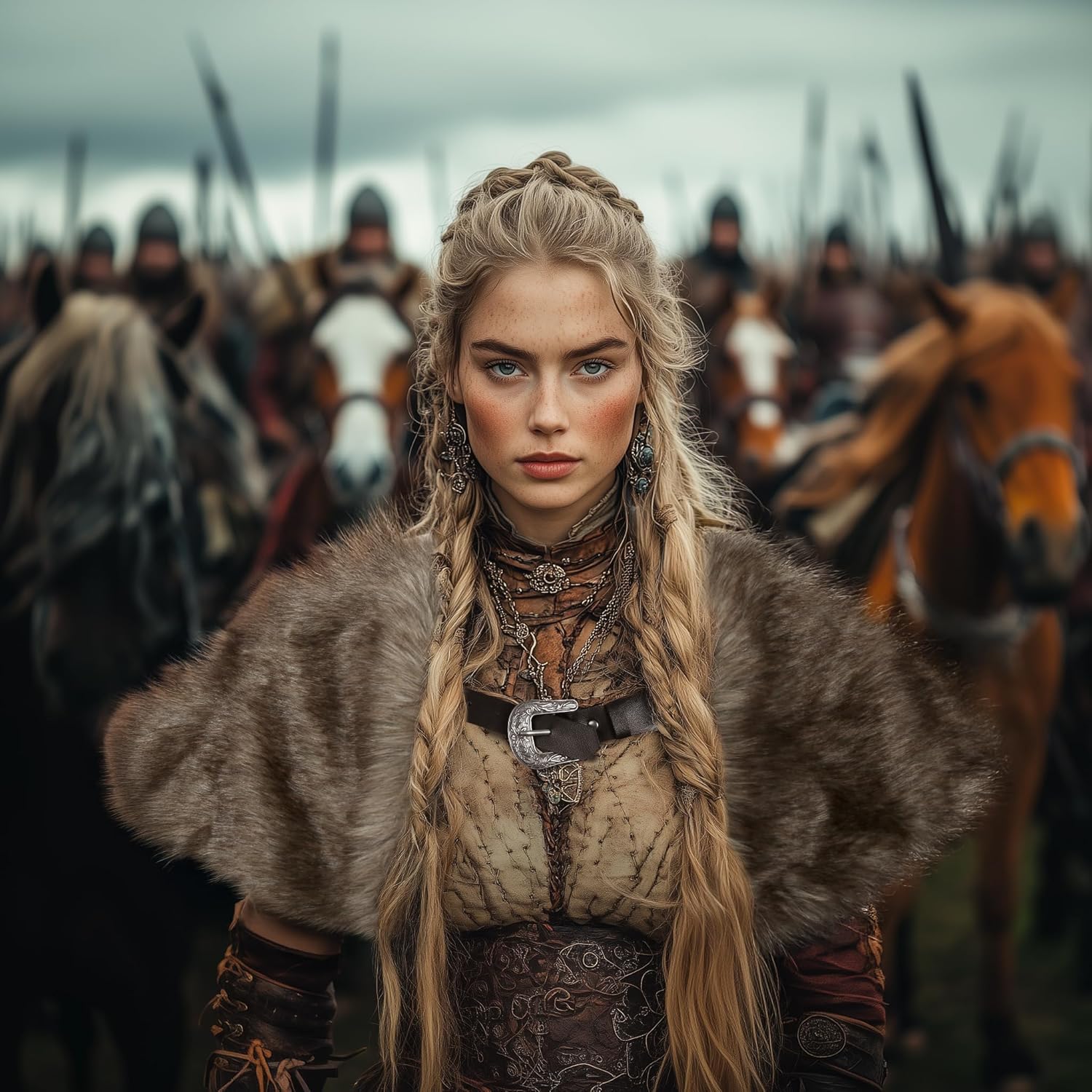 MCJC Medieval Cloak,Viking Costume Faux Fur Shawl For Women, Halloween Performance Accessory - Image 5