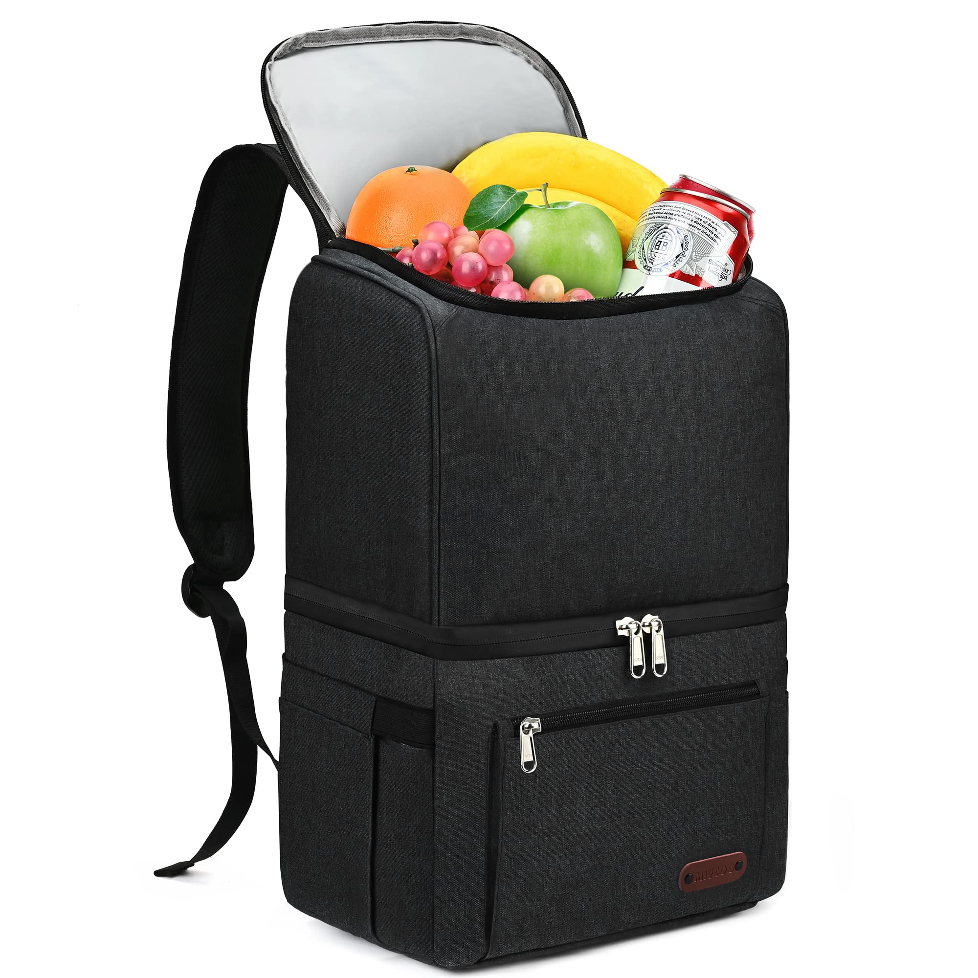 MIYCOO Insulated Cooler Backpack for Men Women 35 Cans - Lightweight Double Deck Lunch Backpack - Cooler Bag for Hiking, Travel, Picnics, Camping, Fishing, Outdoor