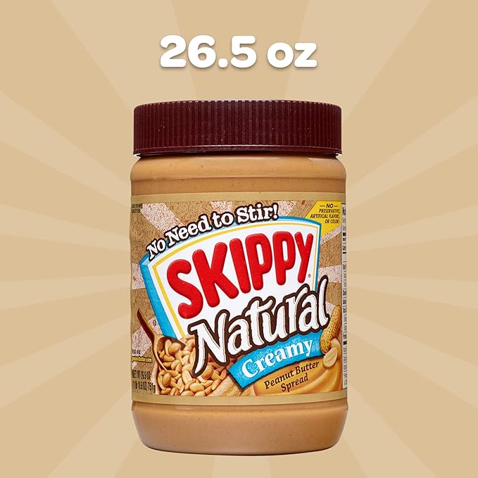 SKIPPY Mantequilla de Maní Natural Cremosa 26.5 oz (Pack 12) miniatura 7