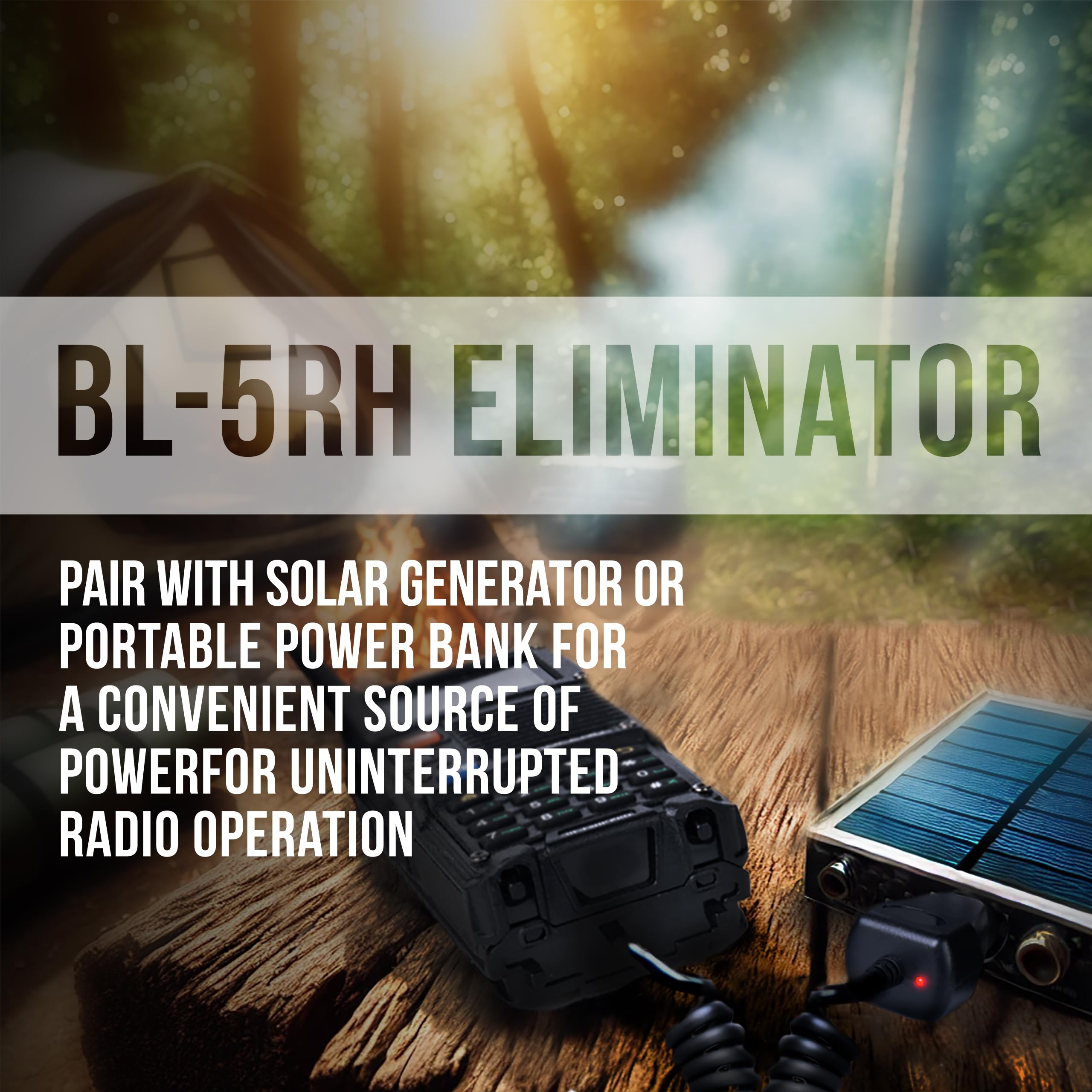 BTECH BL-5RH Éliminateur de batterie 12-24 V CC pour BF-F8HP PRO Baofeng