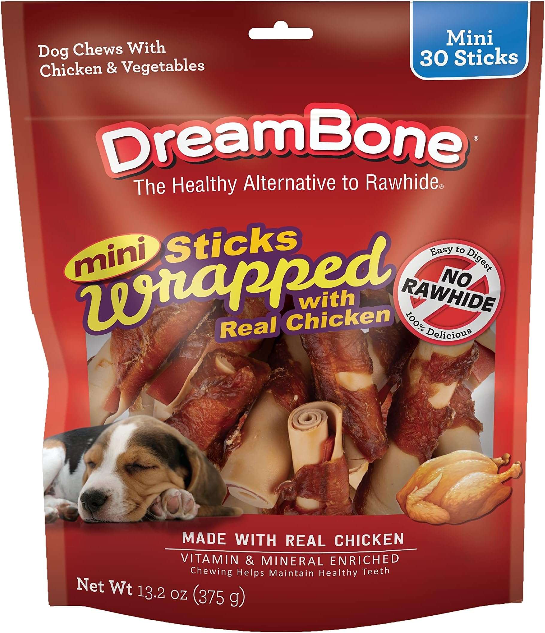 DreamBone Twist Sticks, Made with Real Chicken, 30 count
