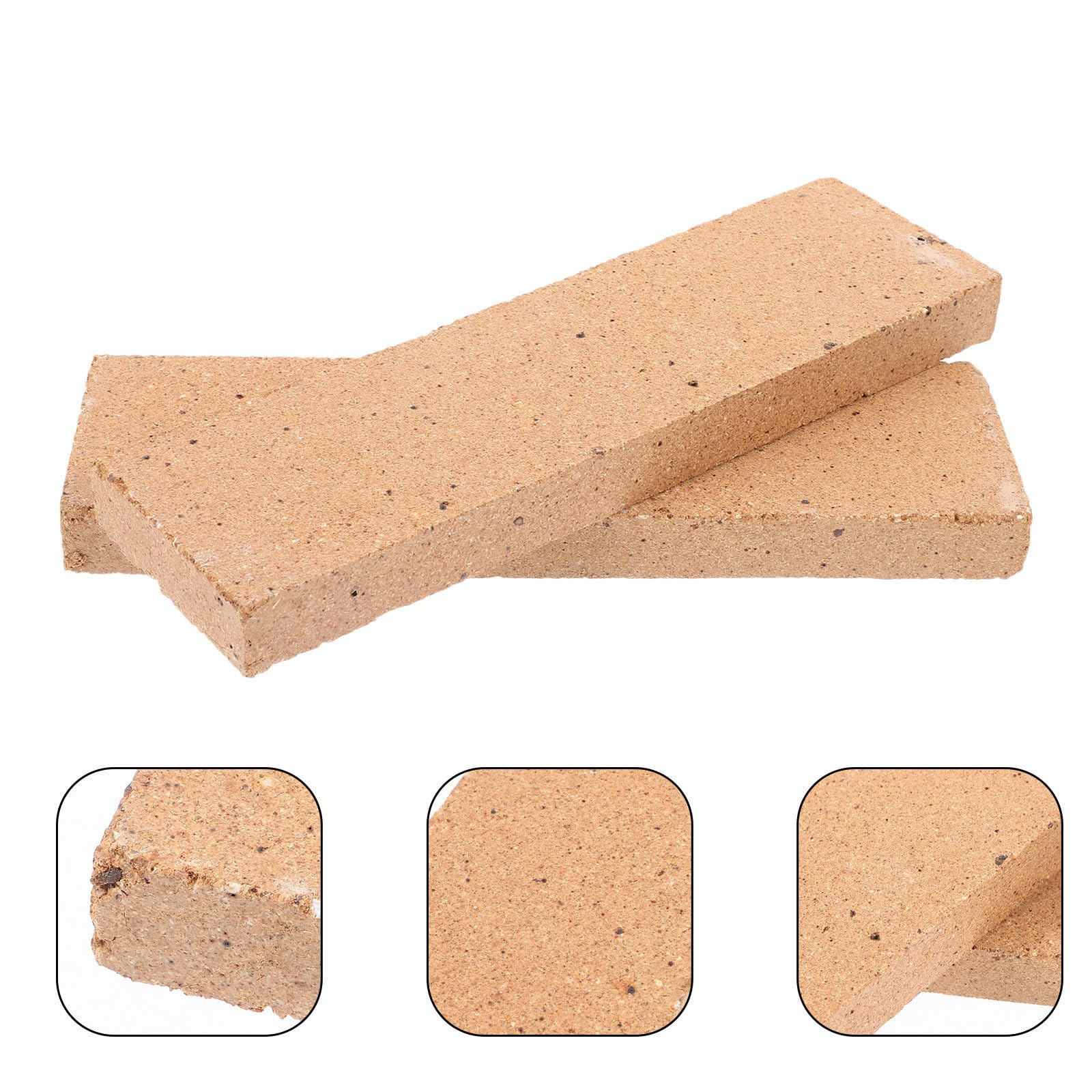 Ciieeo Mattoni Refrattari 2 Pezzi Resistenti alle Alte Temperature in Argilla Facili da Installare per Stufa e Cucina per Ambienti Industriali e Domestici