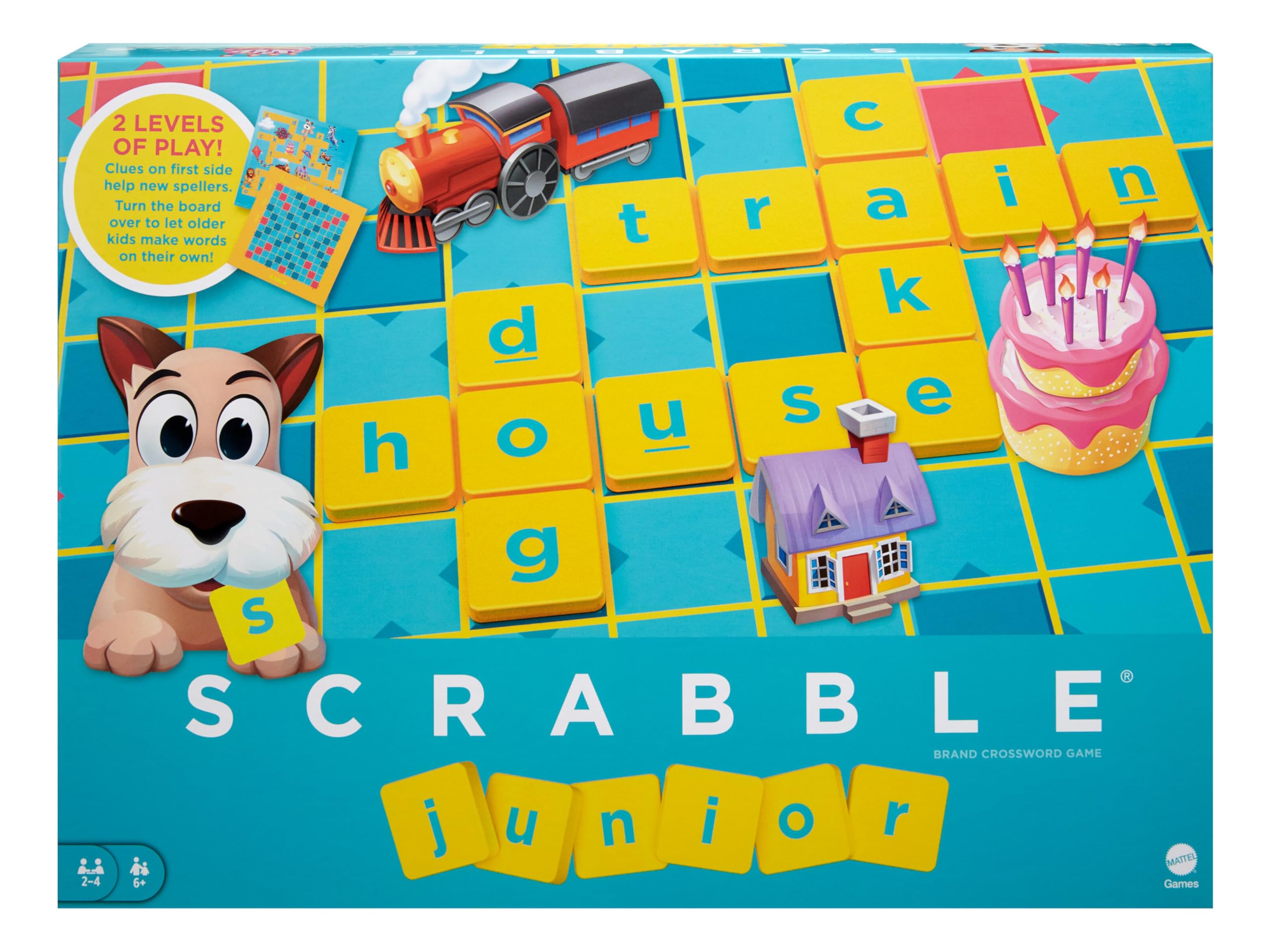 Amazon.com: Mattel Games Scrabble Junior Kids Crossword Game with