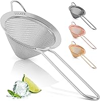 Zulay Kitchen Fine Mesh Strainer 304 Stainless Steel 3.35" - Cocktail, Tea, Coffee, Juice Strainer for Precise Pouring