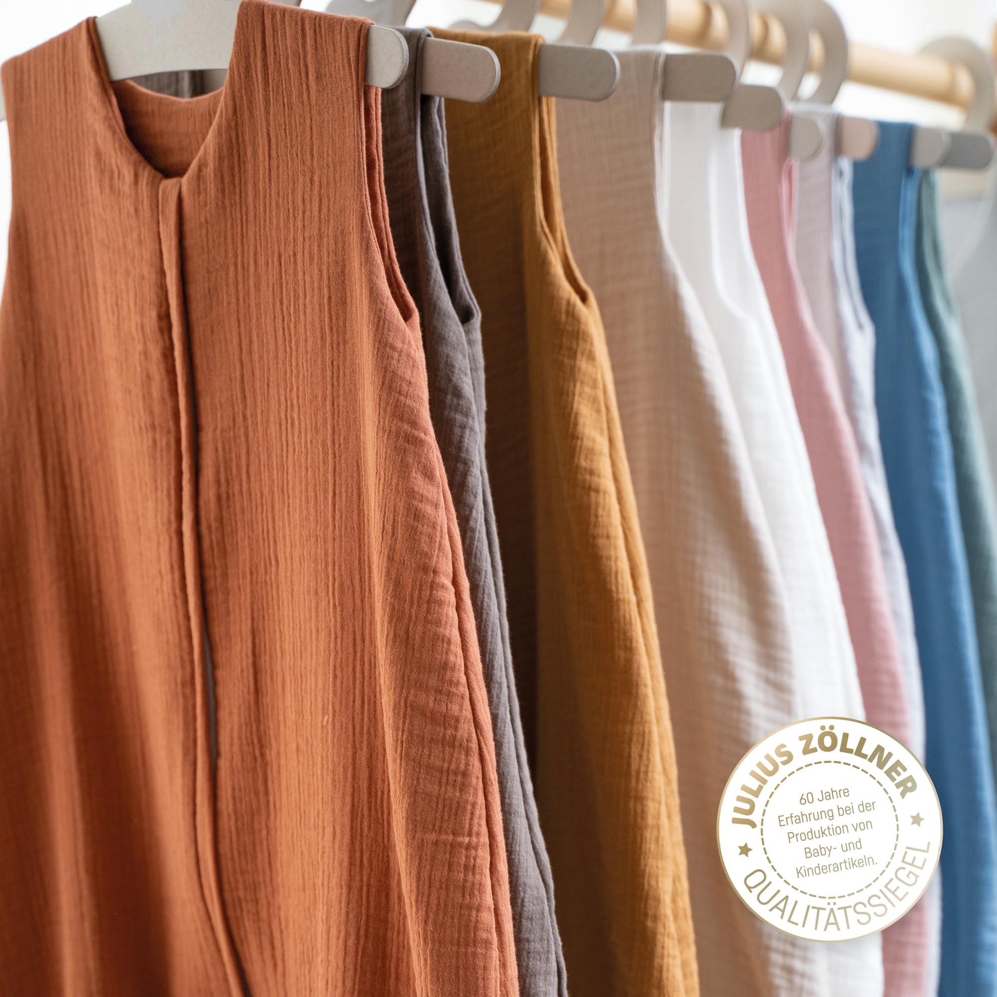 Saco Dormir Bebe Tog 2 Julius Zöllner Muselina De Puente, Talla 80, De Algodón Suave Mono