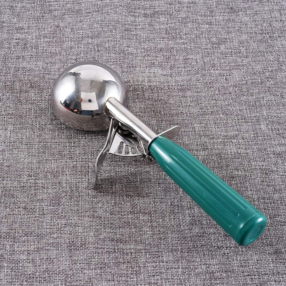 Keksschaufel mit Kunststoffgriff, Eisportionierer mit Auslöser, Größe L (6,2 cm), M (4,9 cm), S (4,9 cm), Größe S (4,9 cm), Polierschaufel aus 18/8 Edelstahl