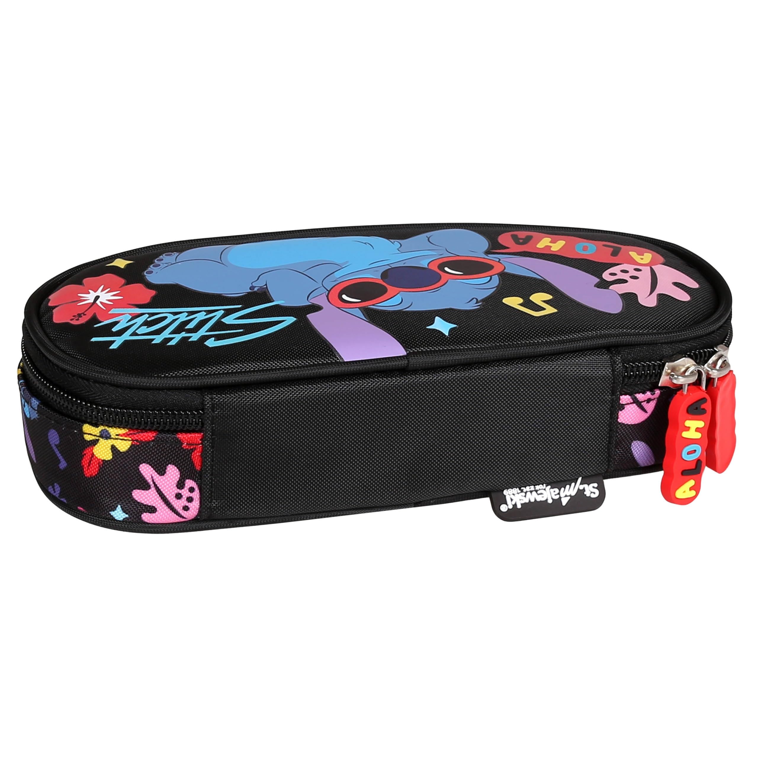 sarcia.eu Disney Stitch Aloha Compartment School Pencil case, Sachet for Girls, Black 5x20x9cm (Stitch Compartmental E) - Image 3