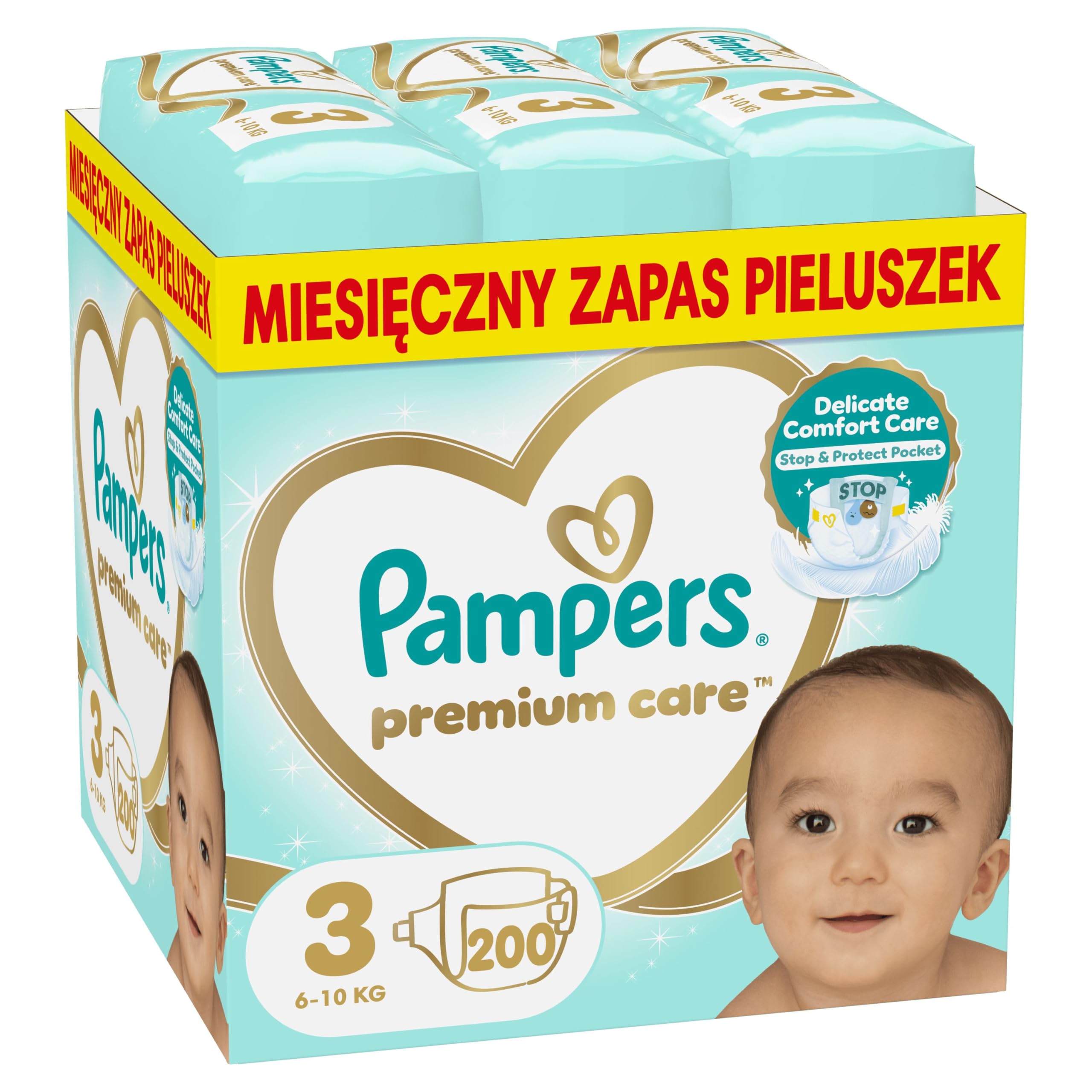 Pampers Premium Protection 81629463 Size 3 Nappy x204 5kg-​9kg