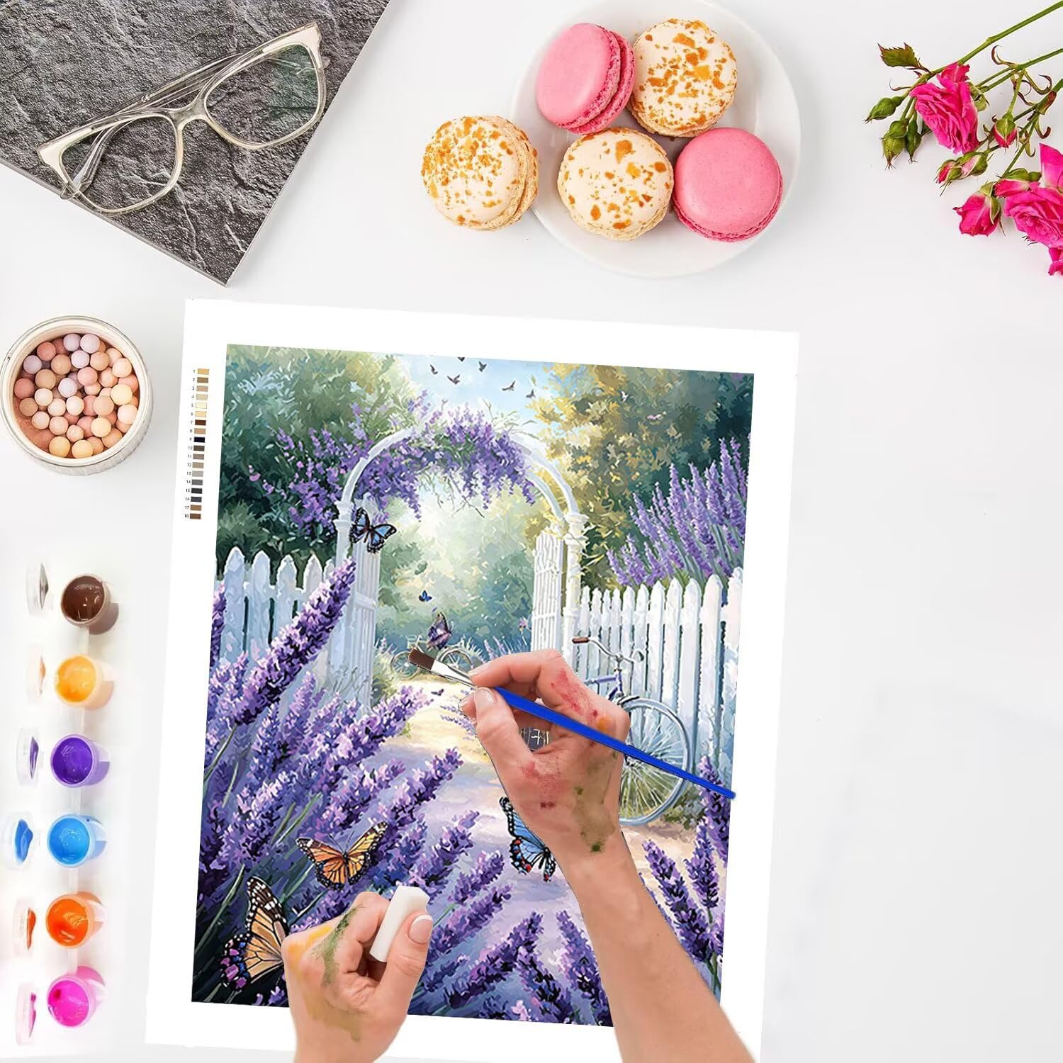 Giardino di lavanda Dipingere con i Numeri per Adulti, 70x90cm a-1039