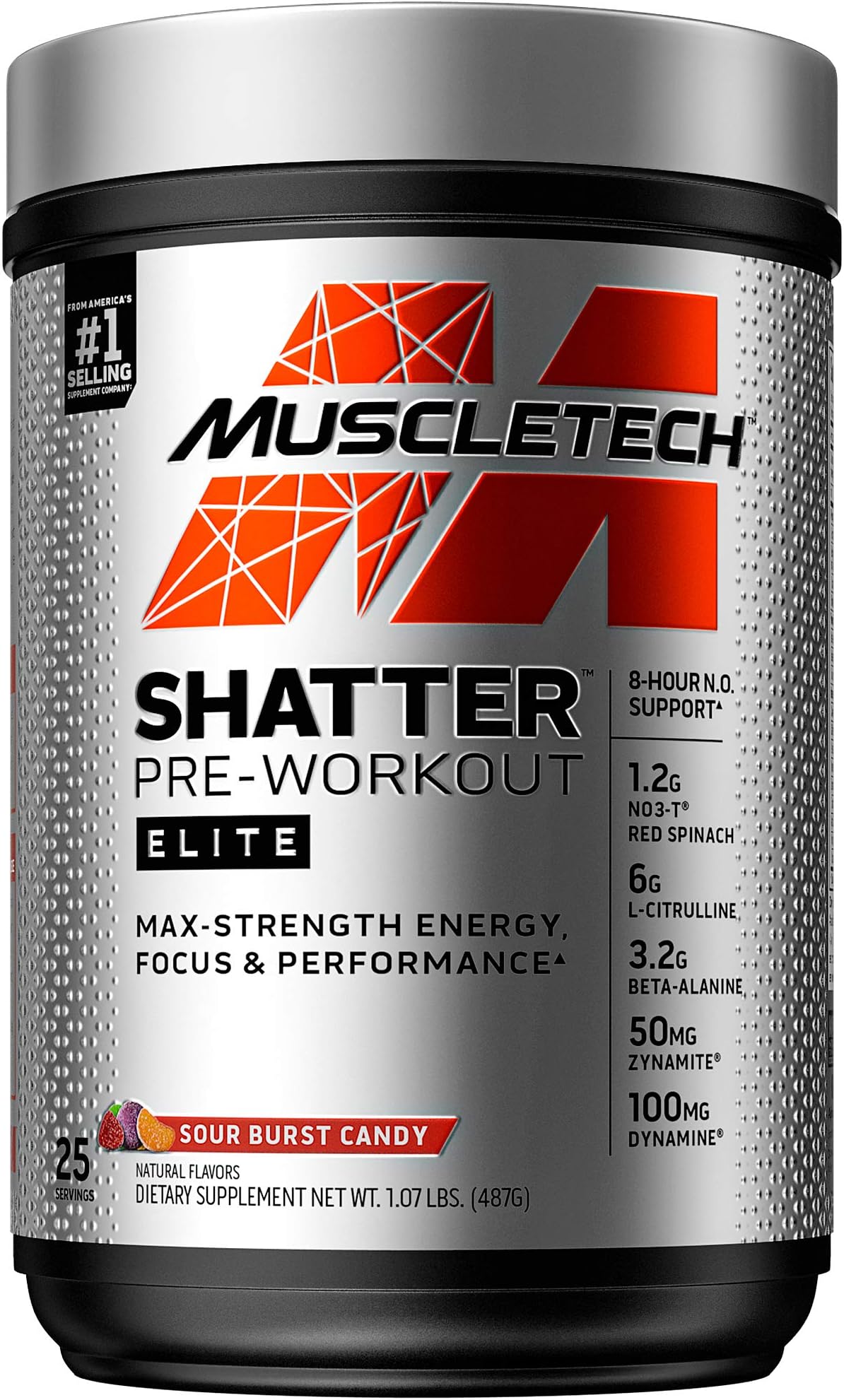 MuscletechShatter Elite 25 servings Sour Burst Candy US (RB)