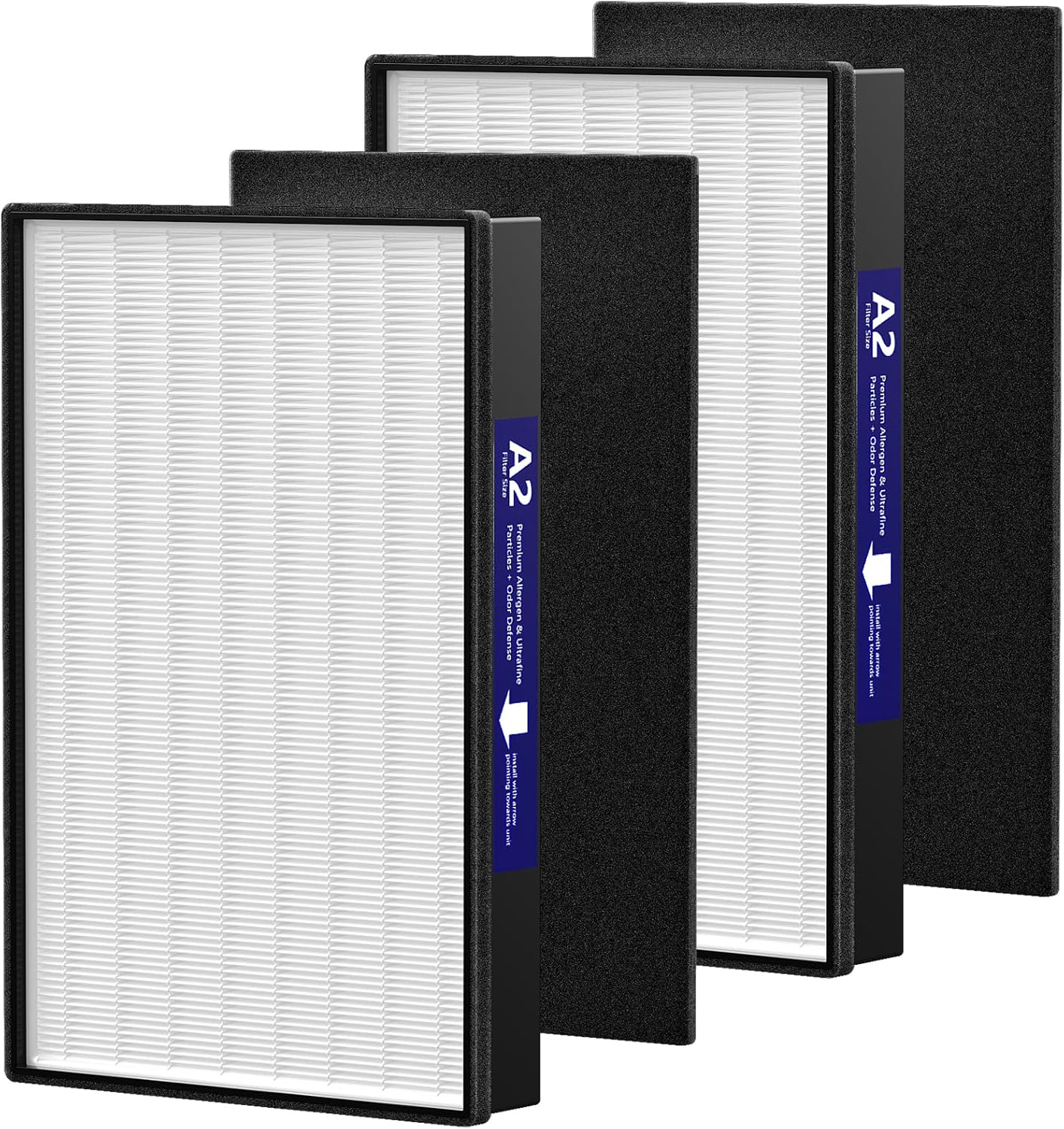 2 Pack A2 HEPA Replacement Filter Compatible with Filtrete Room A2 F2 Air Purifier Models FAP-C02-A2, FAP-C03-A2, FAP-T03-A2, FAP-SC02L, Part # 1150101