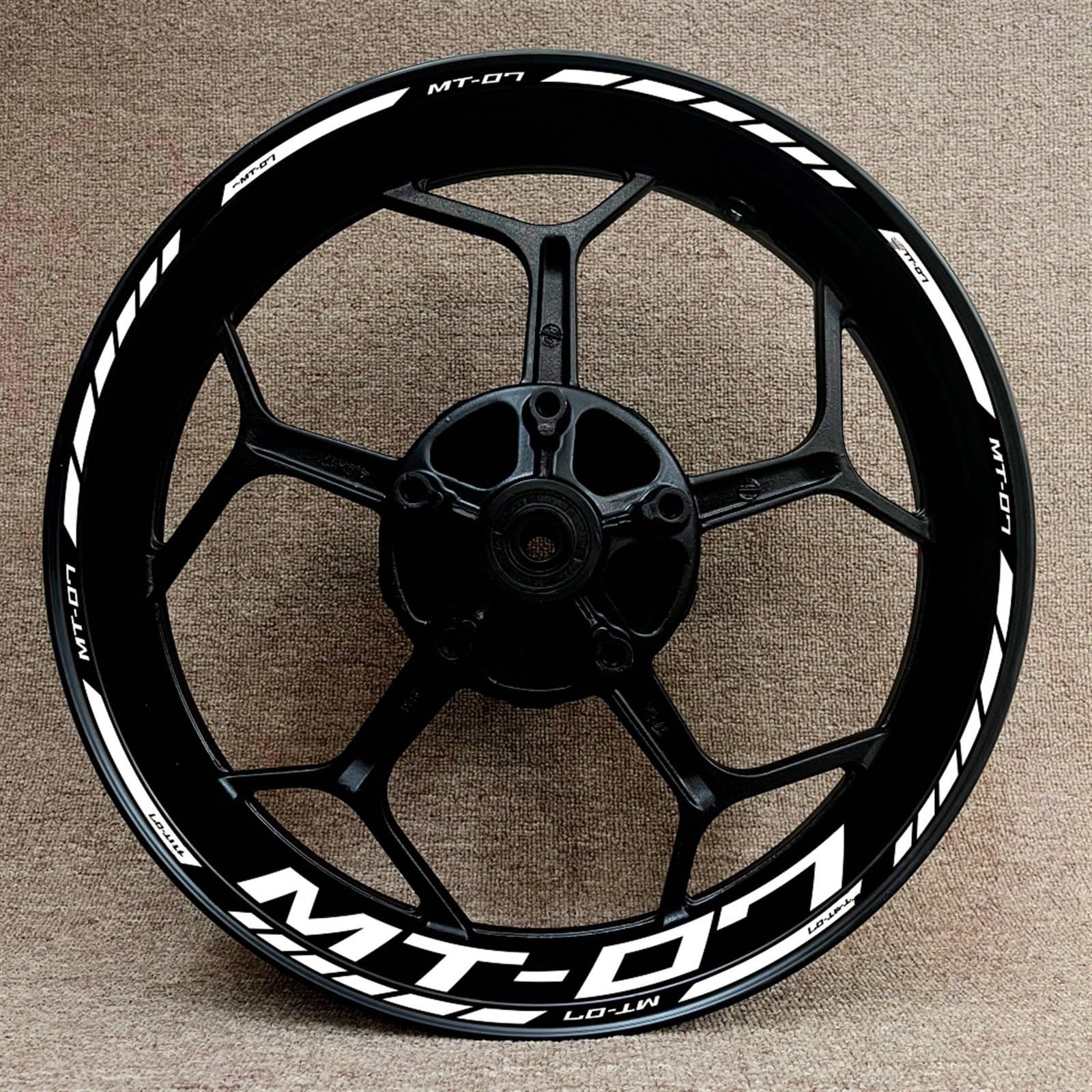 Motorcycle Racing Equipment Accessories Wheel Tire Rim Adhesive Reflective Decal Sticker for Yamaha MT-07 Decorative(Color16)