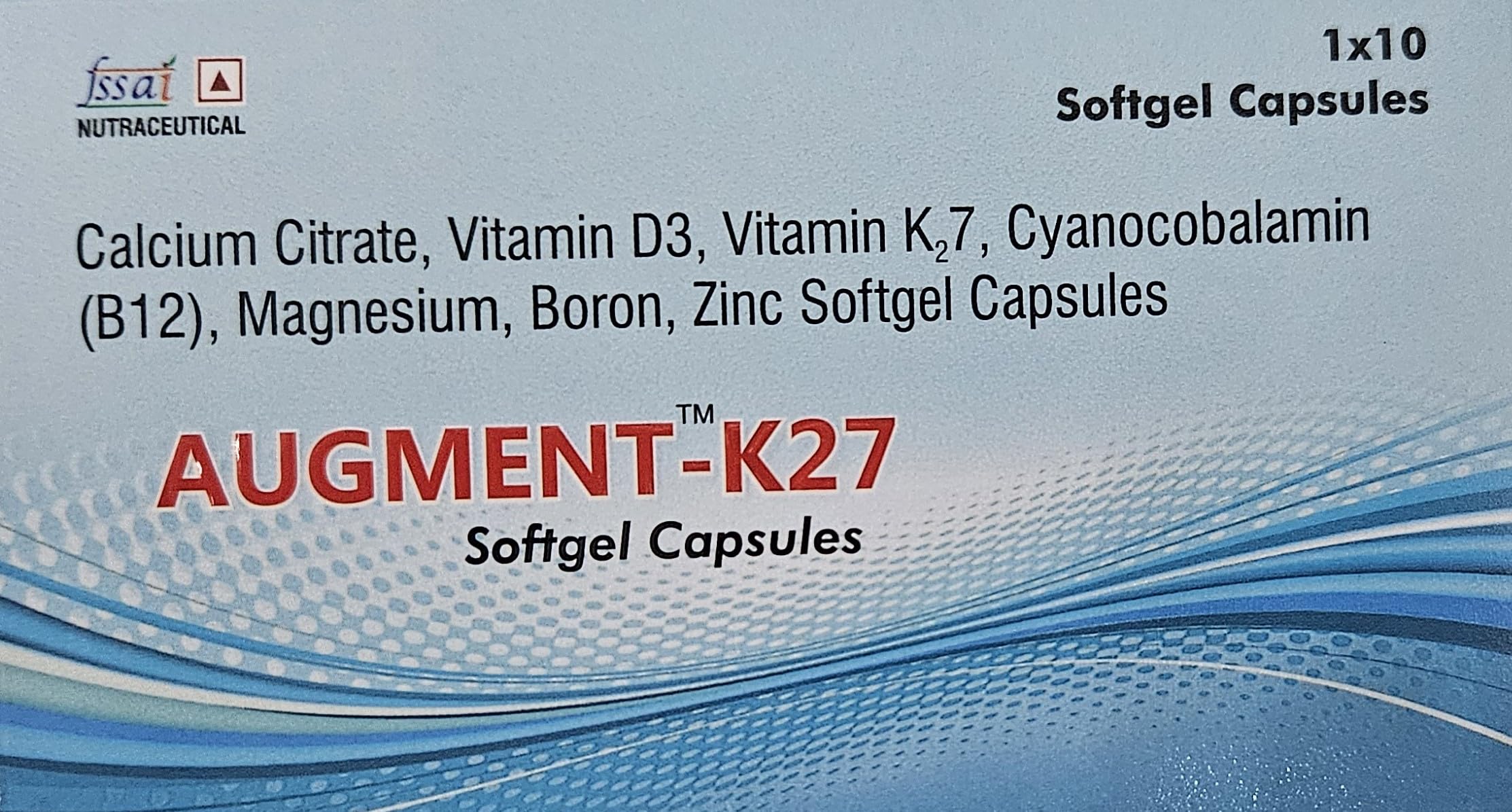 Augment-K27 Softgel Capsules enriched with Calcium Citrate, Vitamin K27(55mcg), Vit.B12, Vit.D3, Magnesium, Zinc & Boron for Bones, Muscles,Joints and overall well-being(Pack of 30 Capsules) (B0D8WS7DJY) Amazon Price History, Amazon Price Tracker