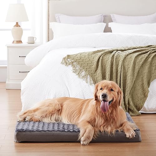 Miniatura 2 de Cama ortopédica de espuma viscoelástica para perros, camas refrescantes para perros extragrandes, cama impermeable para mascotas con funda extraíble