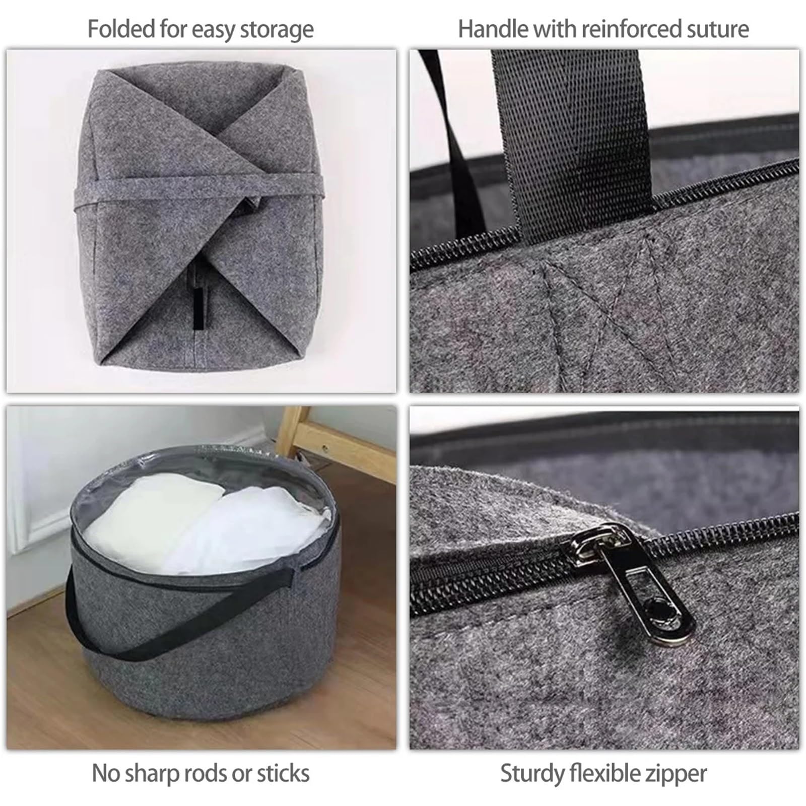 Caja for sombreros, organizador de plegable gran capacidad for hombre y mujer, bolsa almacenamiento for viajes, hogar, dormitorio con ventana visible Para el armario(Grey)