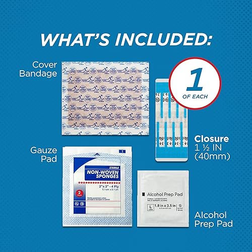 Miniatura 7 de Clozex Cierre de laceración de emergencia y kit FSA HSA Dispositivo de cierre de piel elegible para tratar 4 heridas combinadas hasta 5 34 pulgadas