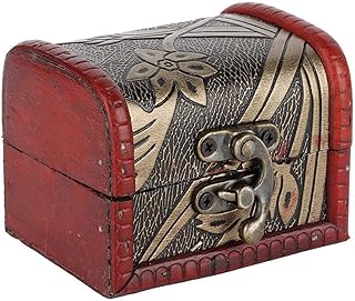 Jewelry box Gift box Gift box Wooden gift box Handmade box Mini Storage box Gift box Retro wooden jewel Treasure chest