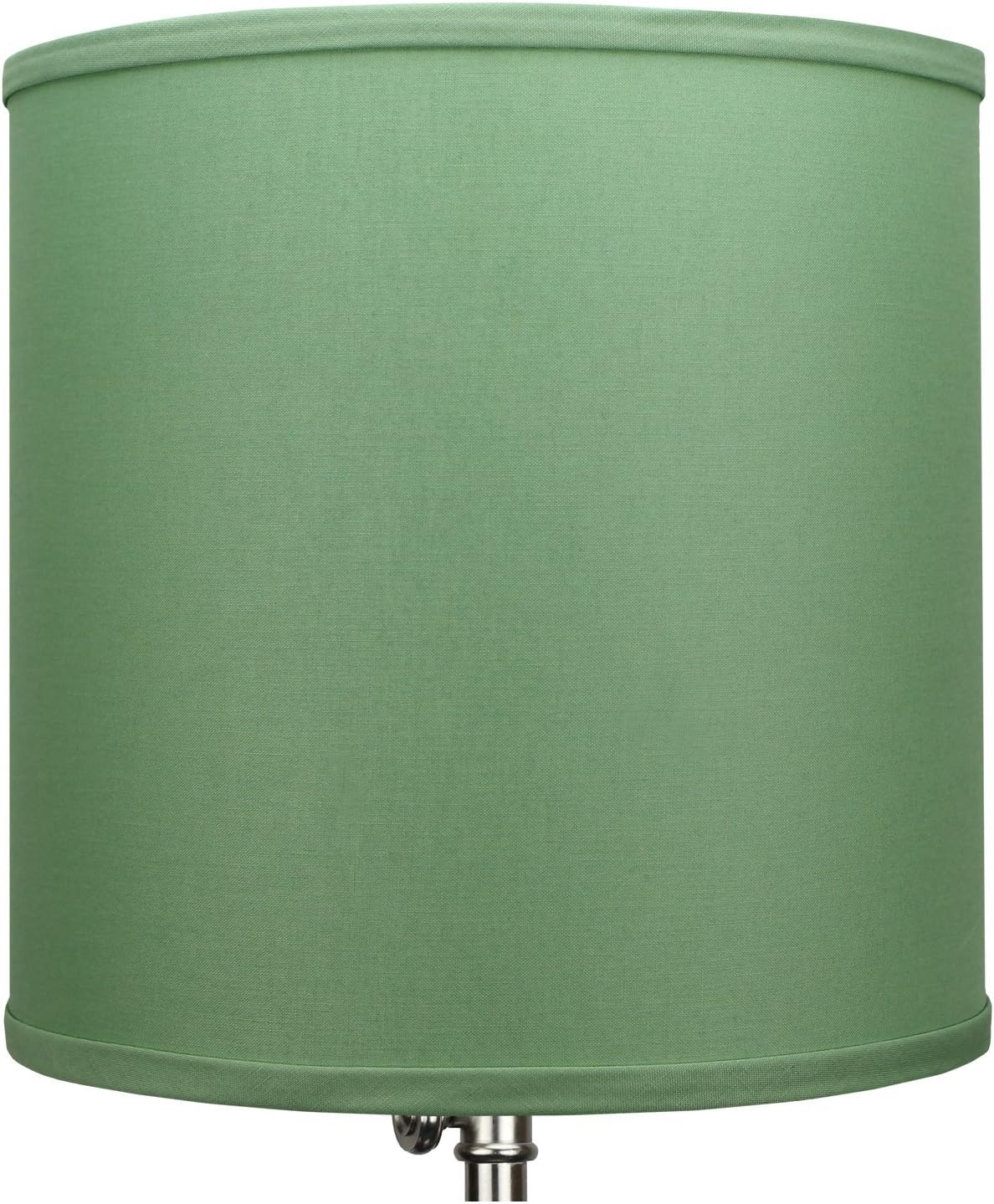 FenchelShades.com 10.5" Top Diameter x 10.5" Bottom Diameter 10.5" Height Cylinder Drum Lampshade USA Made (Linen Celadon)