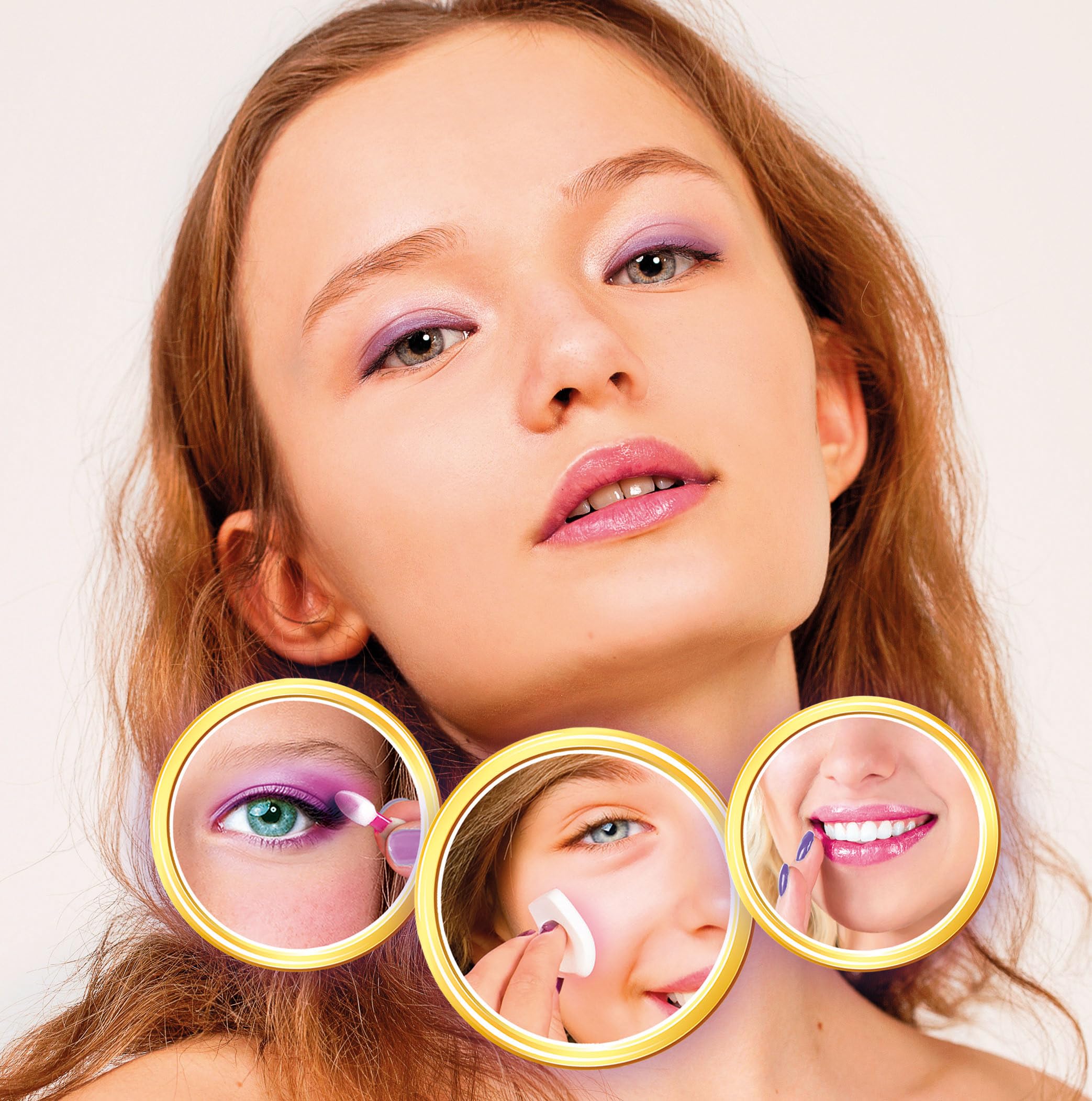 Clementoni Crazy Chic - Make-up Unicorn Mirror, Trousse Trucco Lavabile per Bambine 6+ Anni, Set Completo con Cosmetici e LED Ring Light, Gioco Creativo e Idea Regalo, 18855
