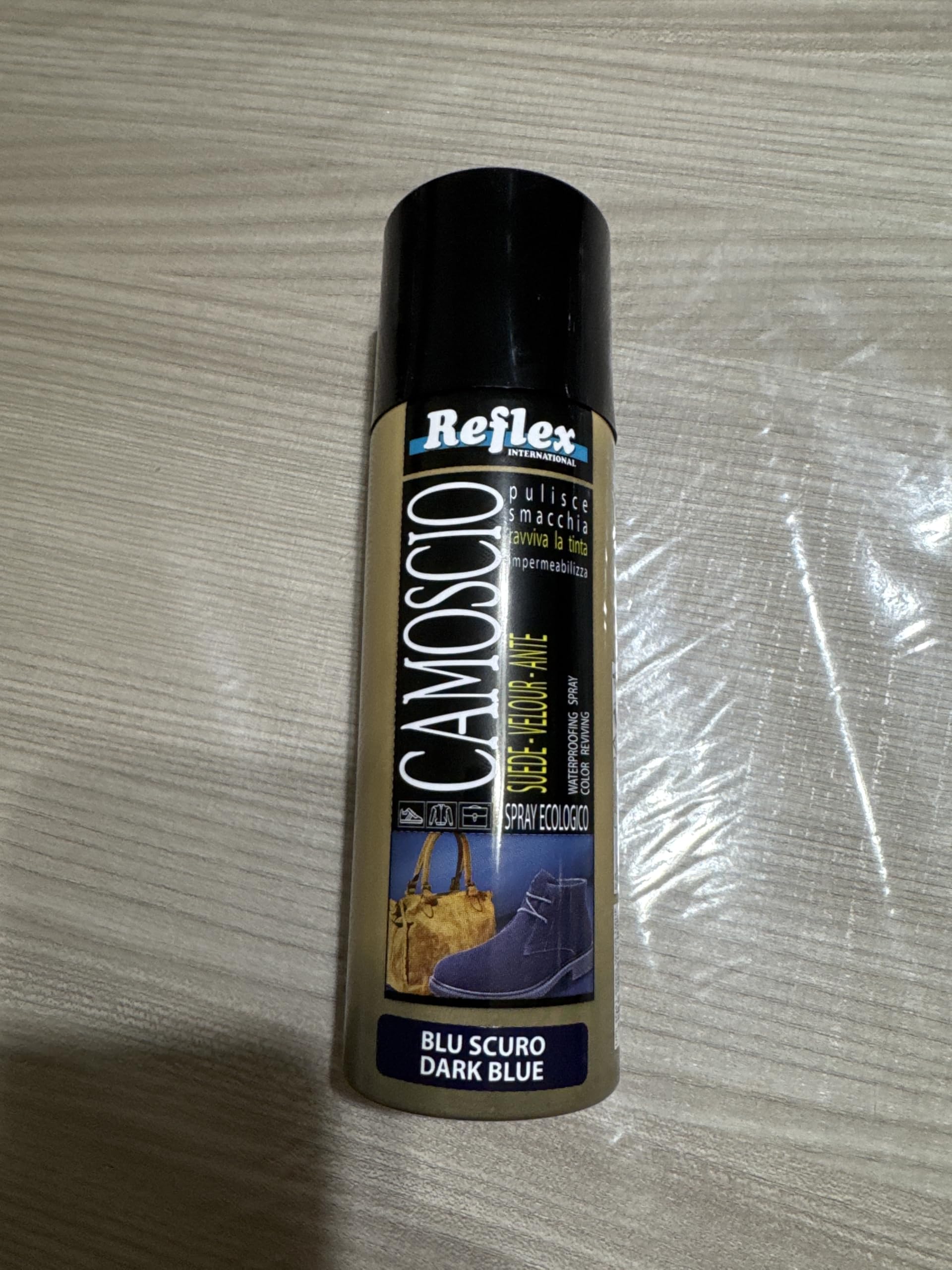 Spray Reflex Per Camoscio | Pulizia E Impermeabilizzazione | Colore Blu Scuro | Made In Italy - Foto 5