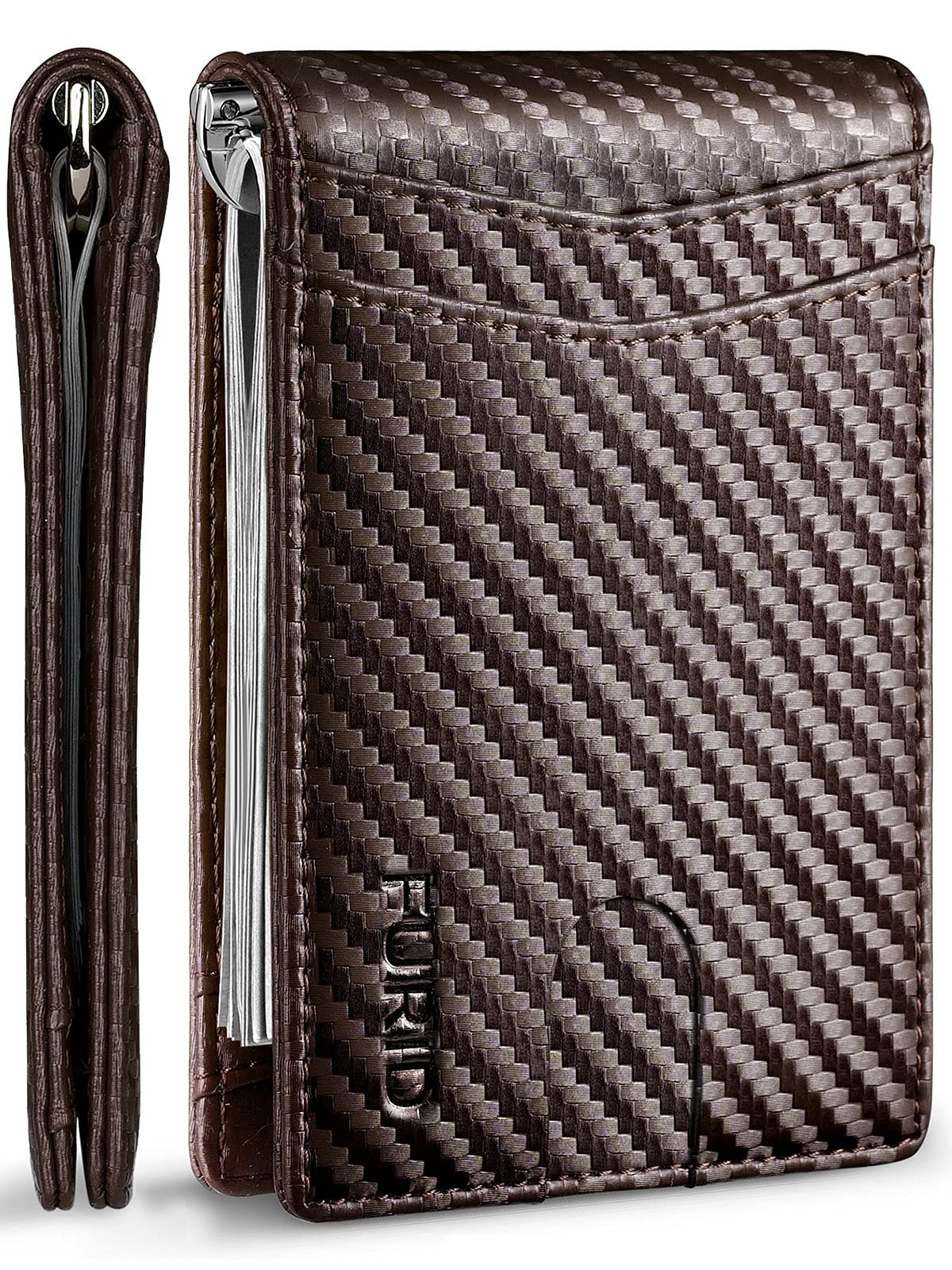 FURID Carbon Fiber Wallet, Slim Wallet for Men, Small Front Pocket