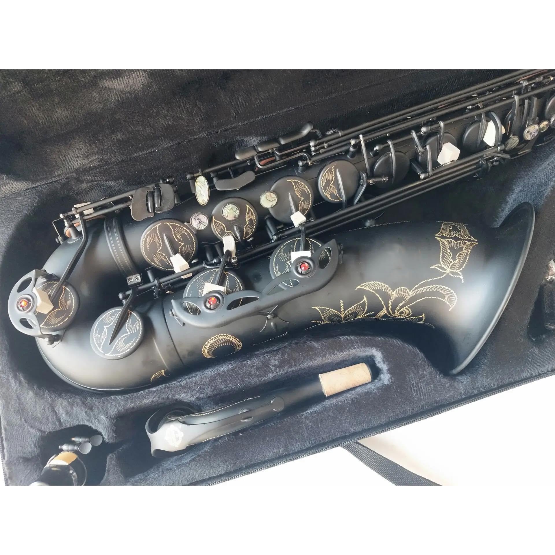 Sassofono Tenore Sassofono Tenore Nero Oro Sax Strumento Musicale Professionale Con Custodia