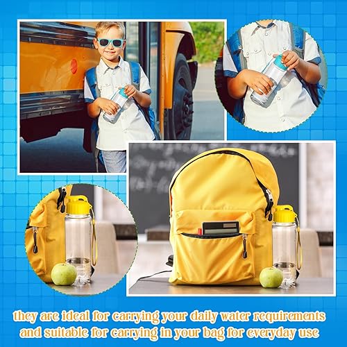 Miniatura 10 de Mifoci 20 botellas de agua de plástico a granel de 17 onzas, botellas de agua de plástico a granel para gimnasio, deportes, adultos y niños,