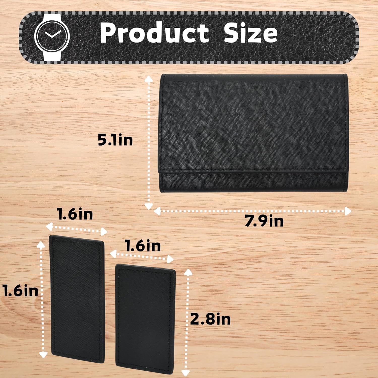 Travel Leather Watch Pouch/Watch Travel Case with Suede Lining/Luxury Leather Travel Watch Case 3 Watch Pouch for Men and Women