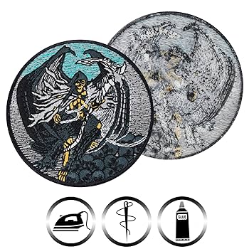 【ラプンツェル様用】IN ASYMMETRY / Ashes Of Dead Skull Lover Large Sew Iron on Patch Death Angel Embroidered