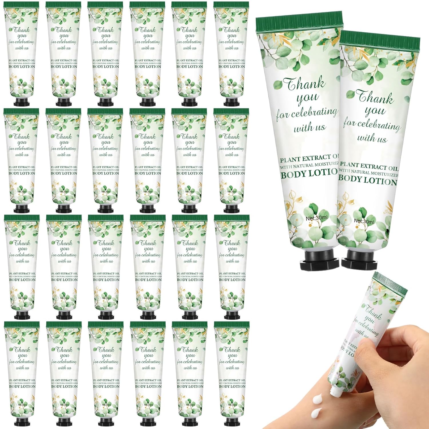 50 Pcs Body Lotion Bulk Baby Shower Favors for Guests Travel Size Hand Lotion Thank You Gift Set for Wedding Birthday Party Bridal Shower Gifts(Eucalyptus) 50 Pcs Body Lotion Bulk Baby Shower Favors for Guests Travel Size Hand Lotion Thank You Gift Set for Wedding Birthday Party Bridal Shower Gifts(Eucalyptus)