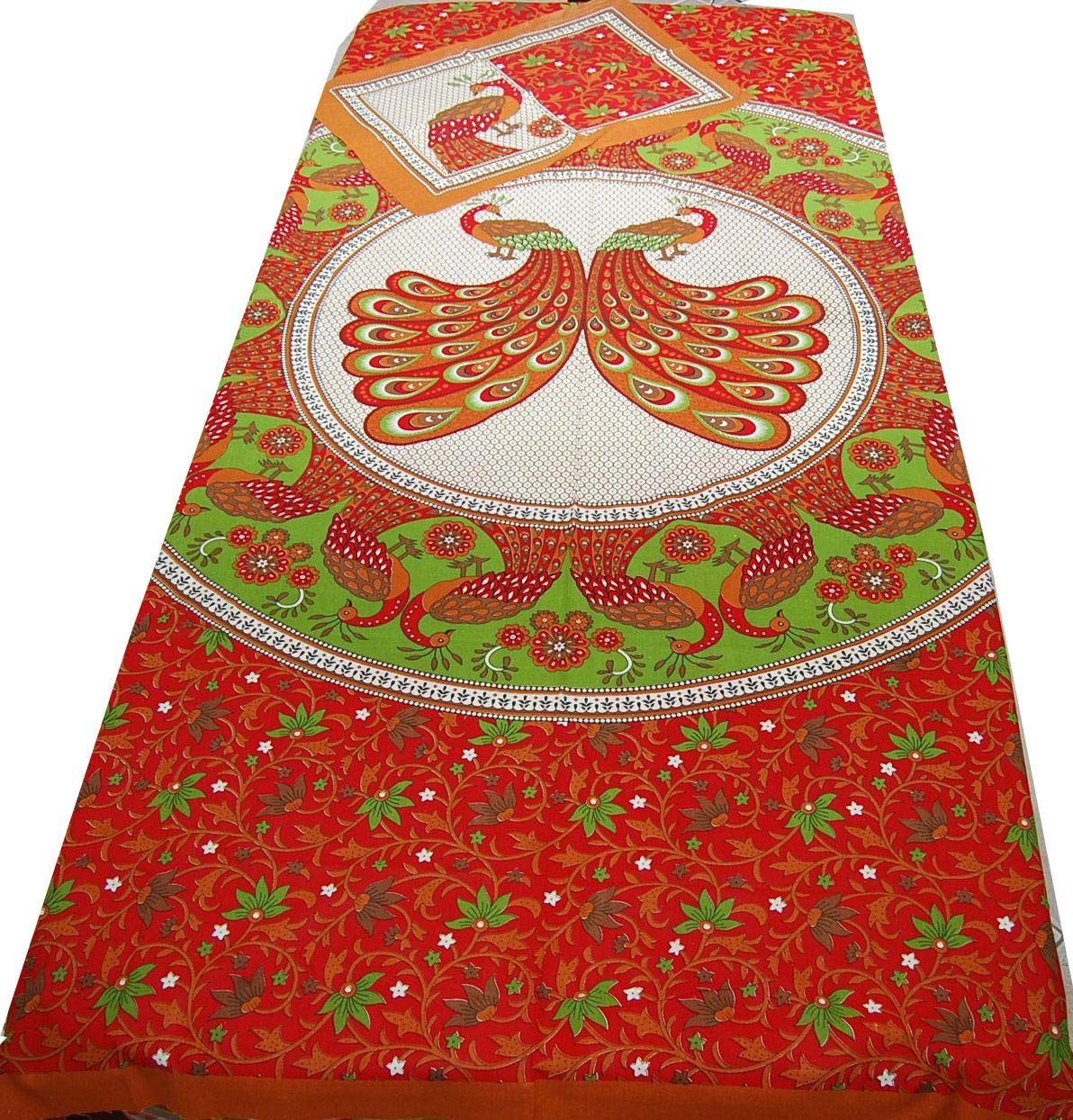 Cotton Hand Block Printed Single Bed Sheet