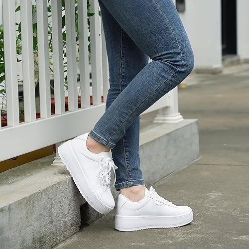 Miniatura 3 de JABASIC Zapatos deportivos de moda para mujer, con cordones, elegantes y cómodos para caminar