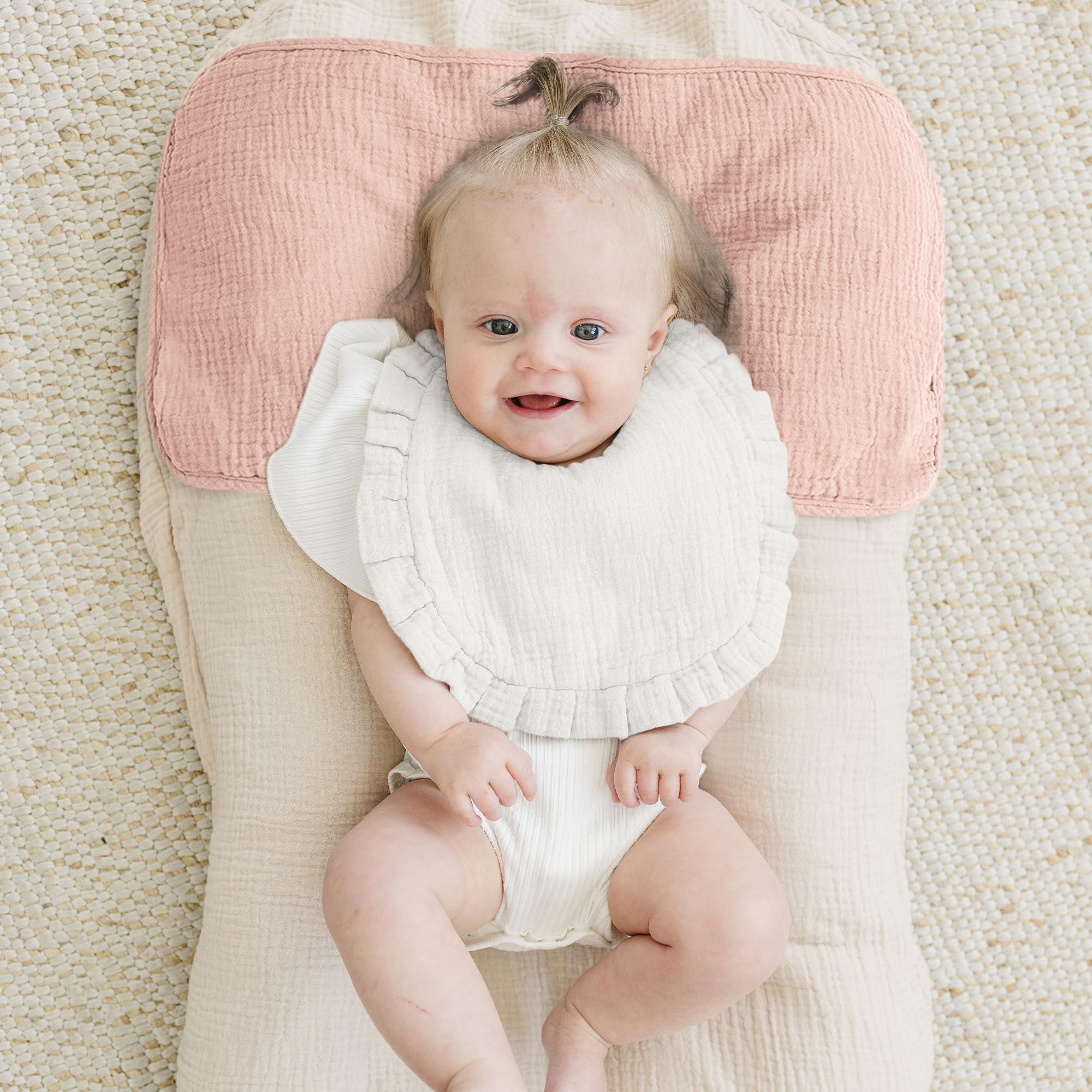 MairMore Musselin-Spucktücher, 100 % Baumwolle, Baby-Spucktücher für Jungen und Mädchen, neutrale Handtücher für Neugeborene, große saugfähige Windeln