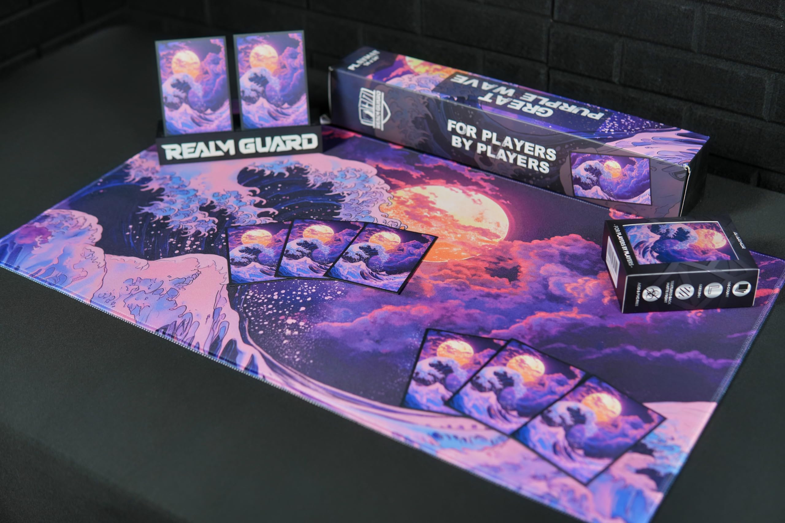 Amazon.com: Realm Guard 100ct Textured Matte TCG/MTG Card Art Sleeves  (Great Purple Wave) : Toys & Games