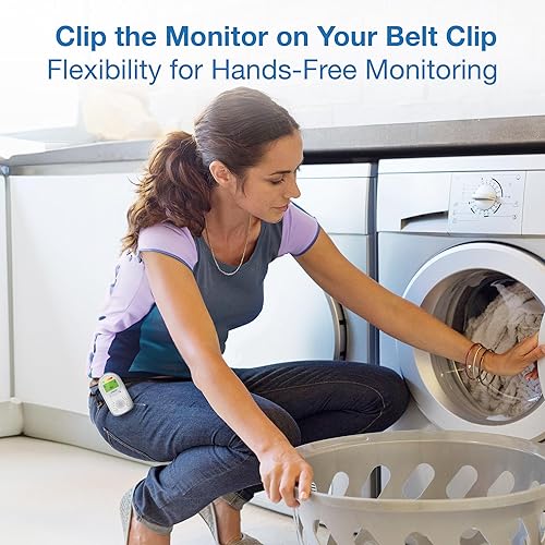 Miniatura 5 de VTech Monitor de audio digital para bebés con 2 unidades para padres, luz nocturna que brilla en el techo, hasta 1,000 pies de alcance, alerta de