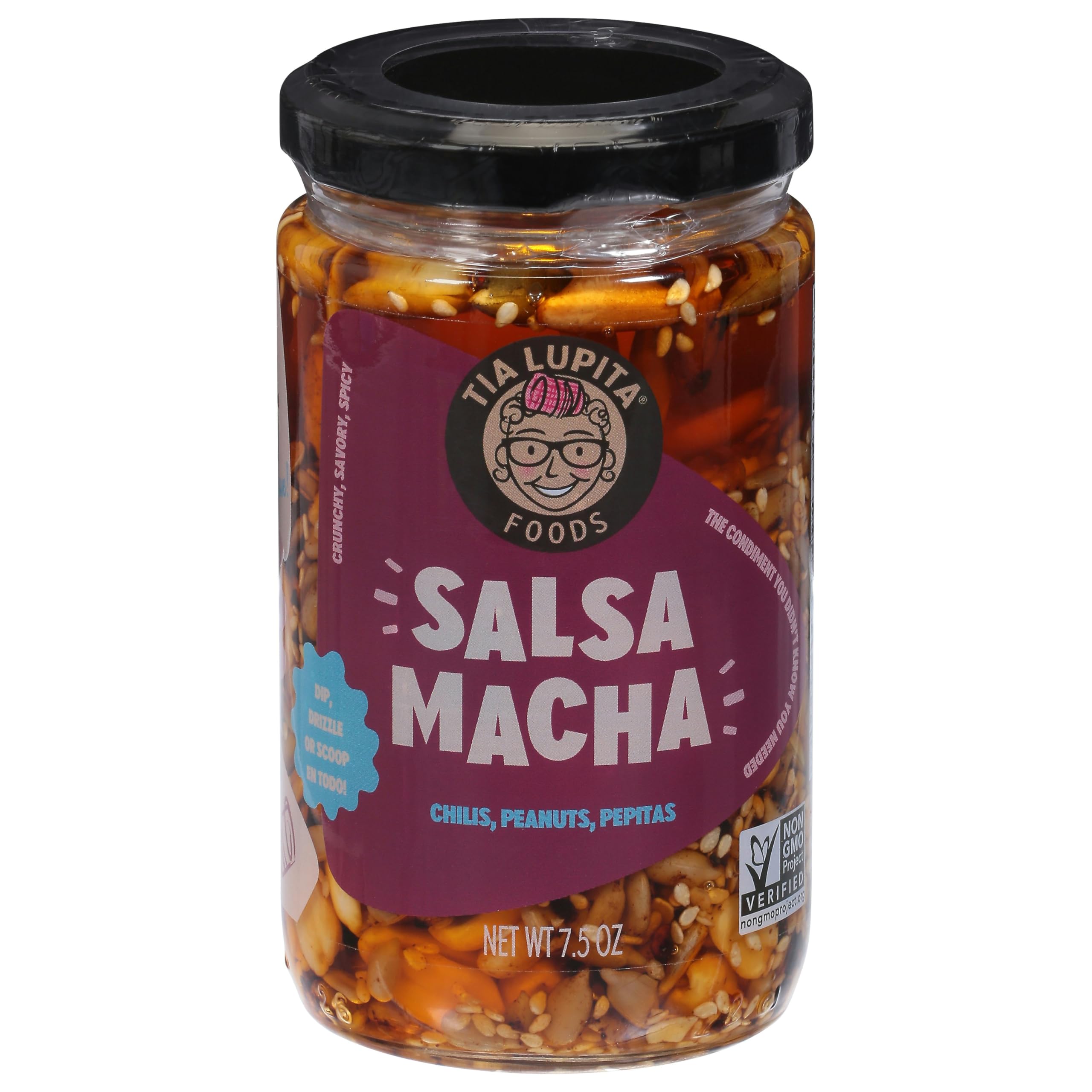 T.ia Lupita Mocha Chili Peanut Pepita Salsa 7.5 oz (Pack of 6)