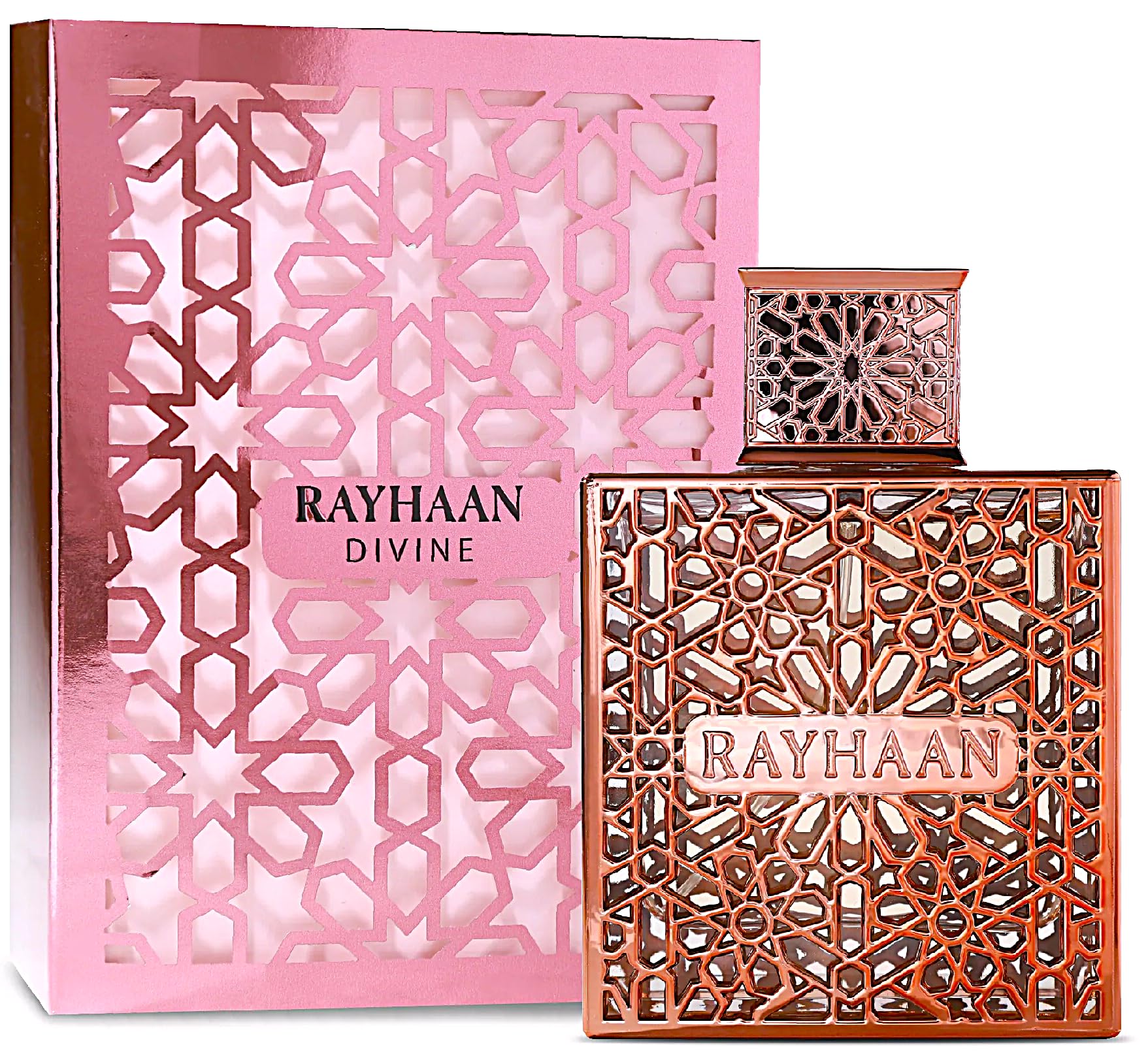 Rayhaan Divine – Floral, Gourmand, Floral-Oriental, Woody – Eau de Parfum Spray Long-Lasting Fragrance for Unisex, 3.4 Ounce / 100 ml