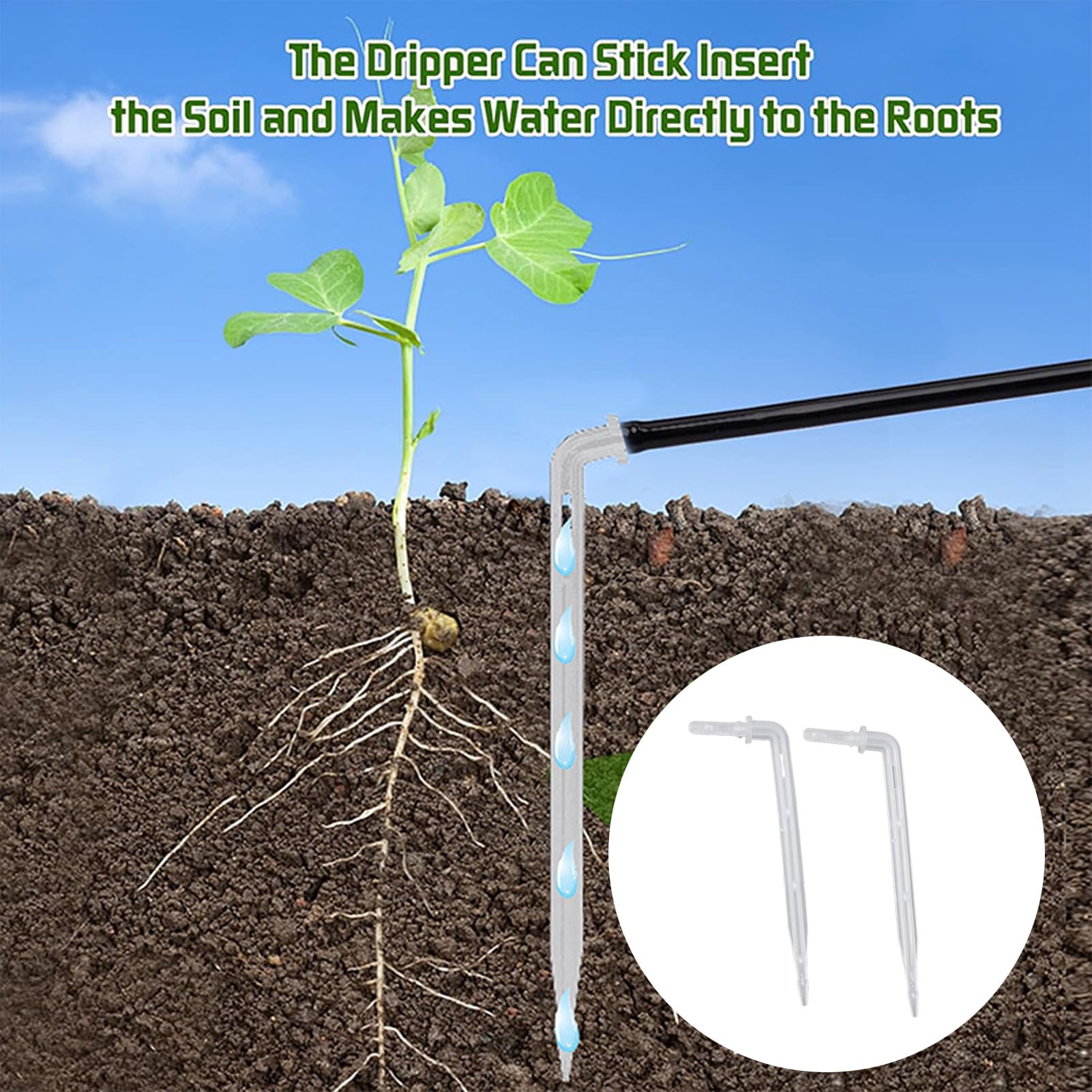 kit di irrigazione a goccia automatica solare di annaffiatura solare smart fai -da -te per i giardini di balconi serre di serre ABS PVC Materiale da 2000 mAh batteria