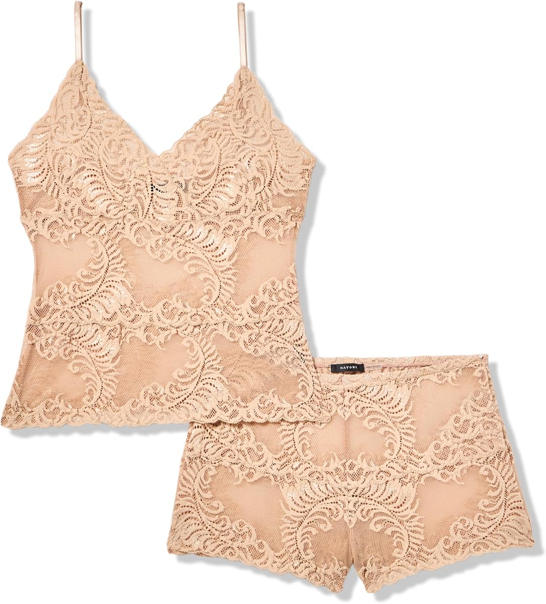 Natori Conjunto de pijama Feathers Essentials para mujer Longitud: 23" /Entrepierna: 1.5"